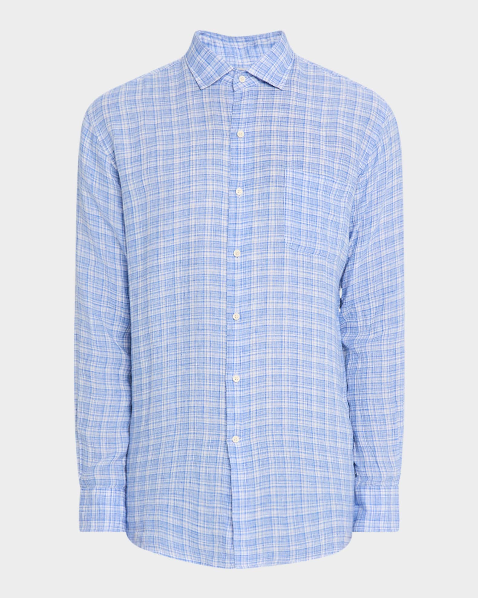 Men's Chilwa Linen Plaid Sport Shirt