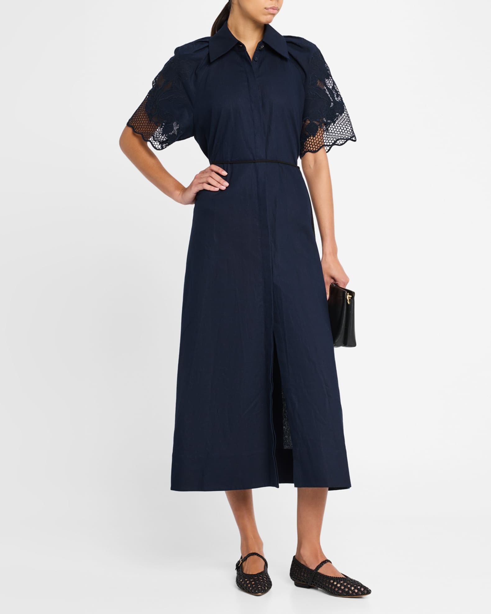 chinese dress ladies Vanessa Floral- Midi Shirt Dress with Belt (New! 3 colors)