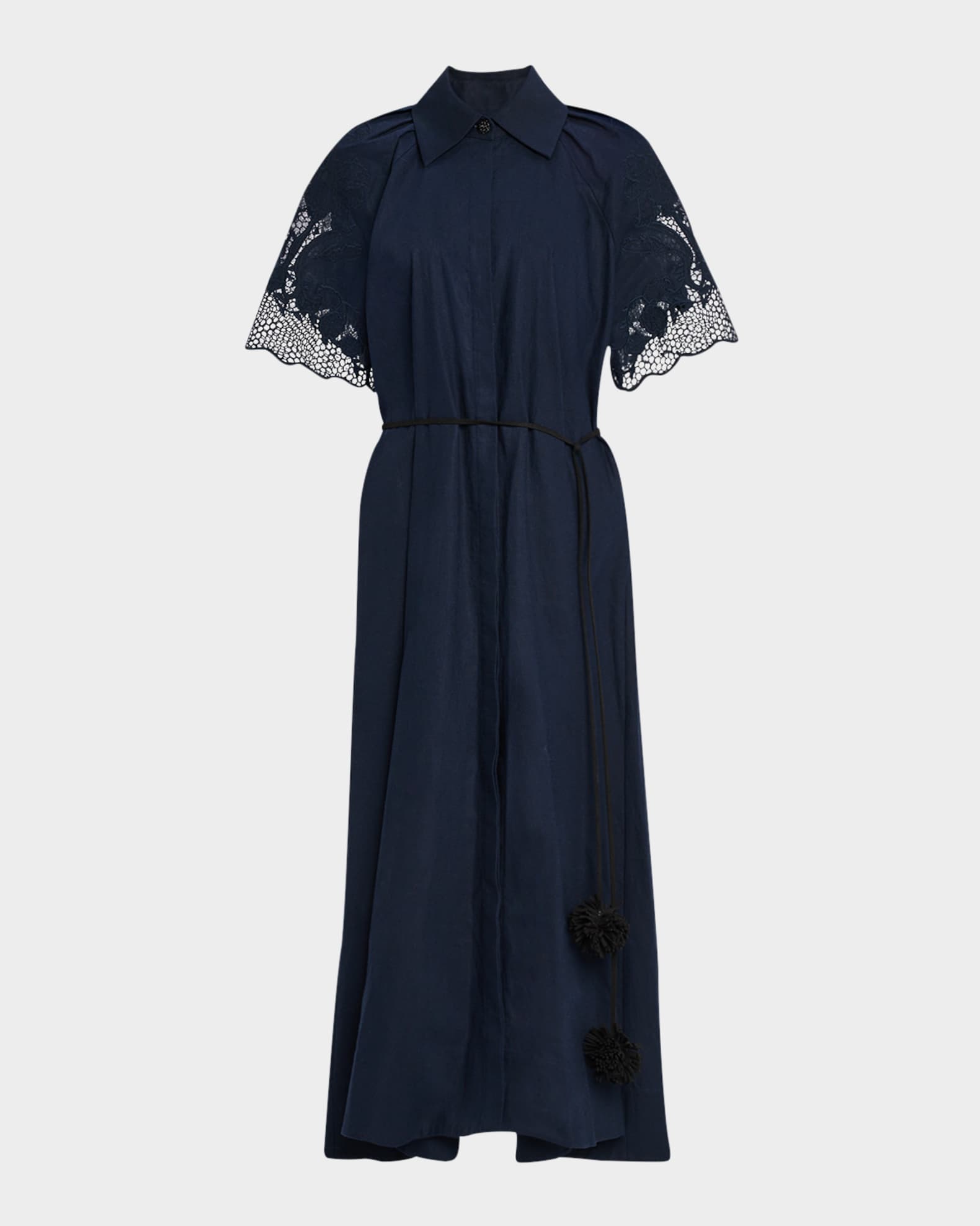 Florentina Linen-Cotton Midi Shirtdress 0