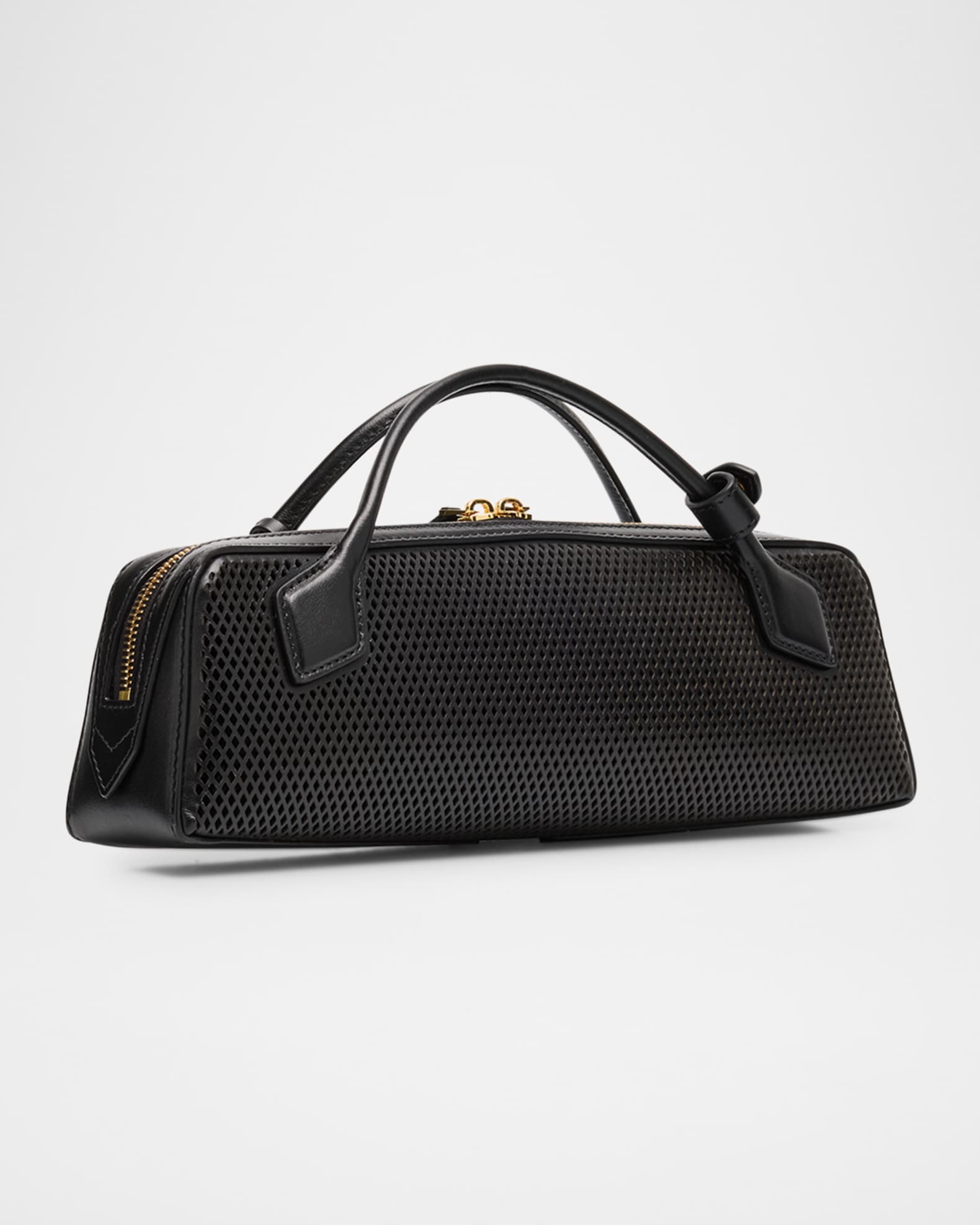 ALAIA Le Teckel Clutch Bag in Fishnet Leather | Neiman Marcus