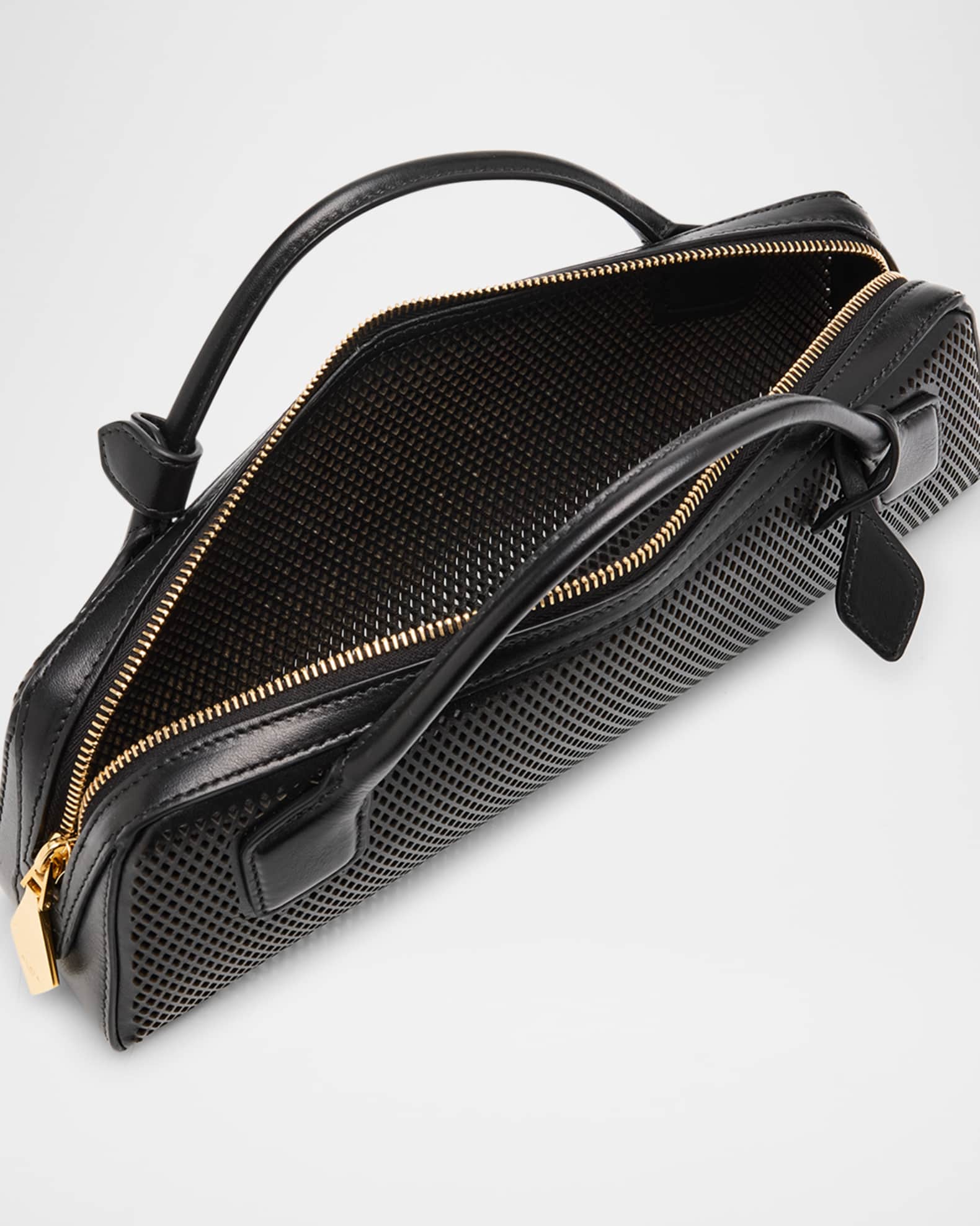 ALAIA Le Teckel Clutch Bag in Fishnet Leather | Neiman Marcus