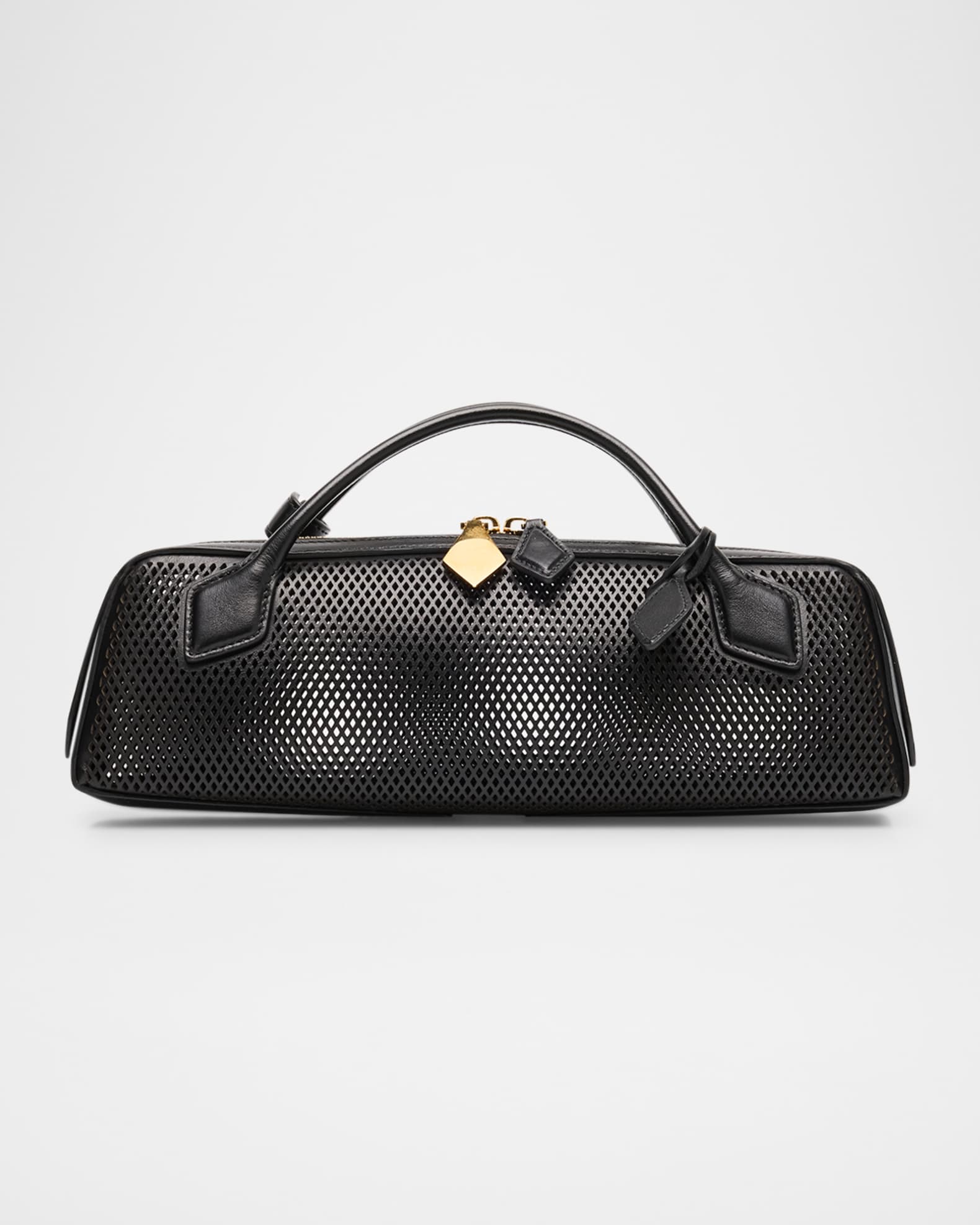 Le Teckel Clutch Bag in Fishnet Leather 0