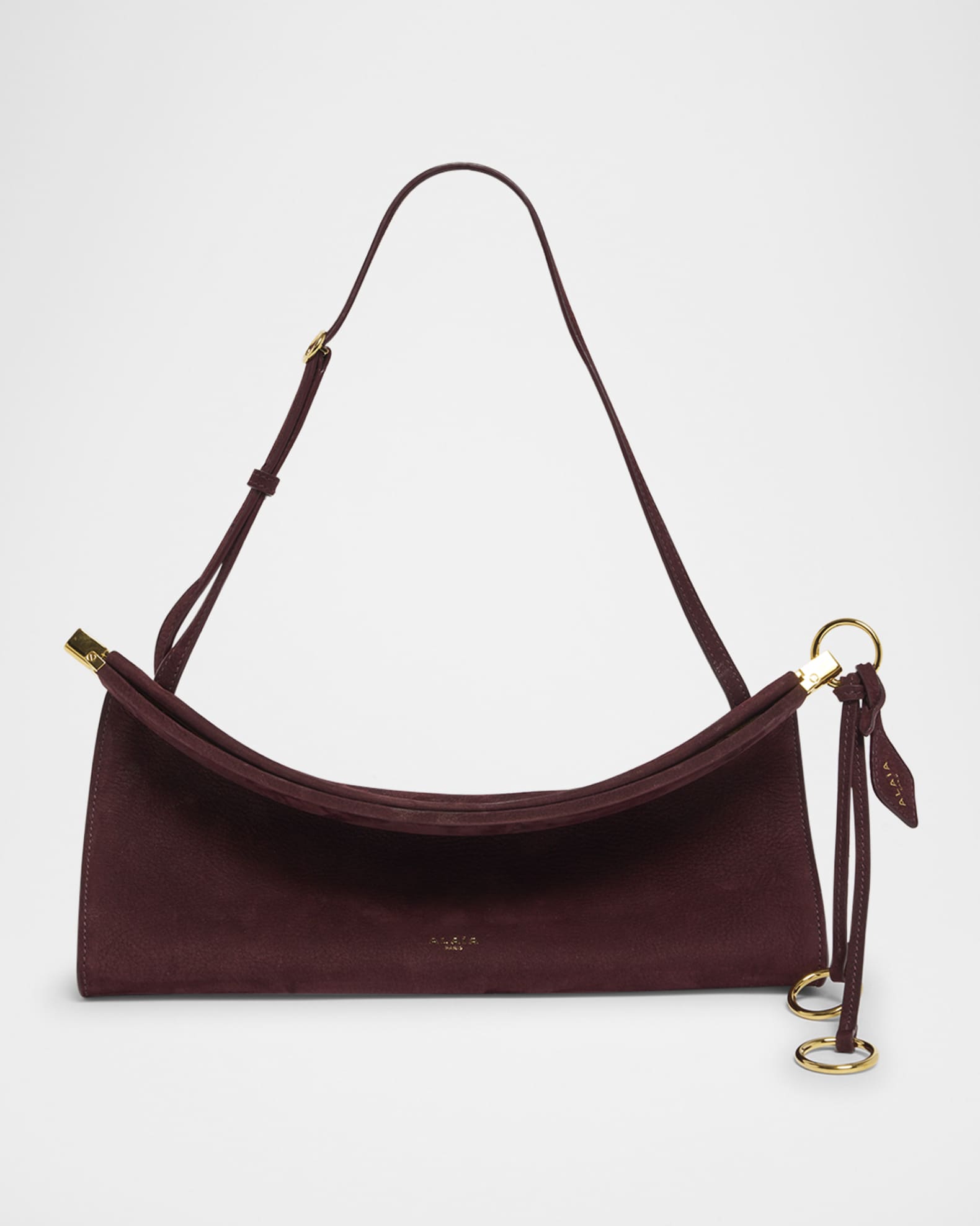 【関税&送料込】Alaia Le Click Leather Shoulder Bag ALAIA Le Click Medium Shoulder Bag in Glossy Leather