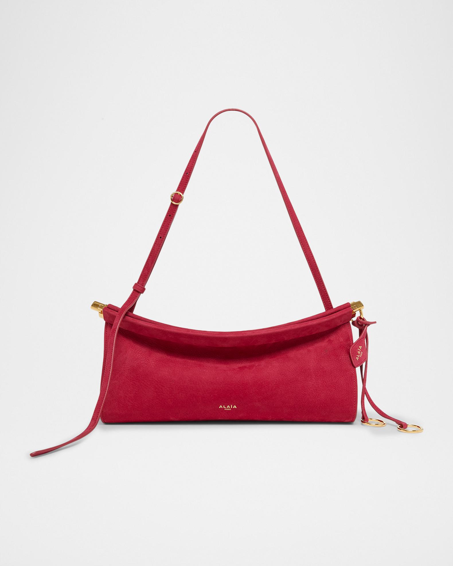 ALAÏA Le Click Medium Shoulder Bag in Suede | Neiman Marcus