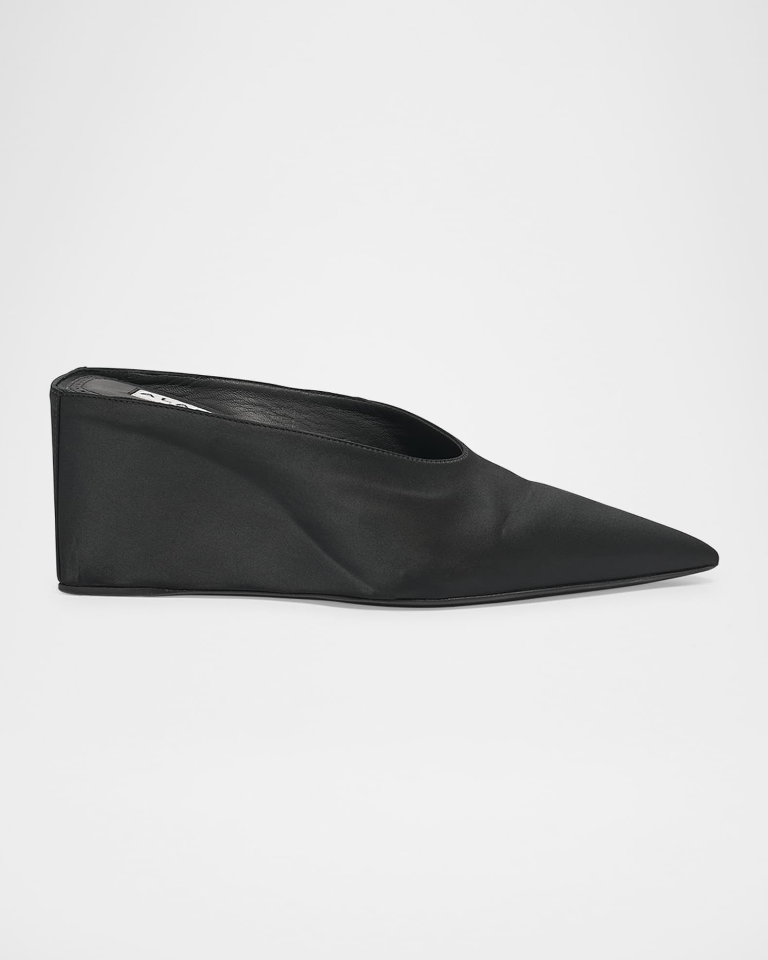 Satin Wedge Mules 0