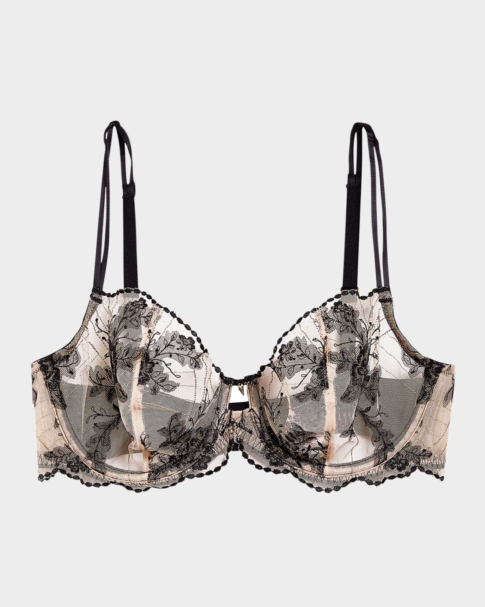 Midnight Soiree Embroidered Full-Cup Bra 0