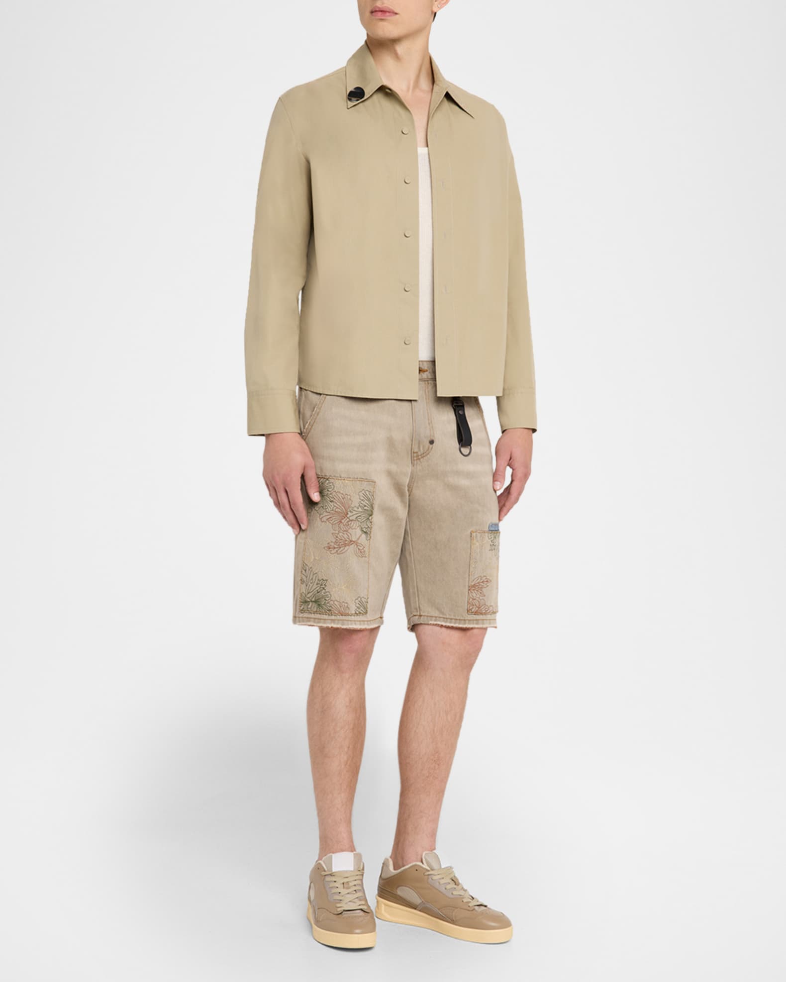 Men's Okinawa Embroidered Carpenter Shorts - Thumbnail 2
