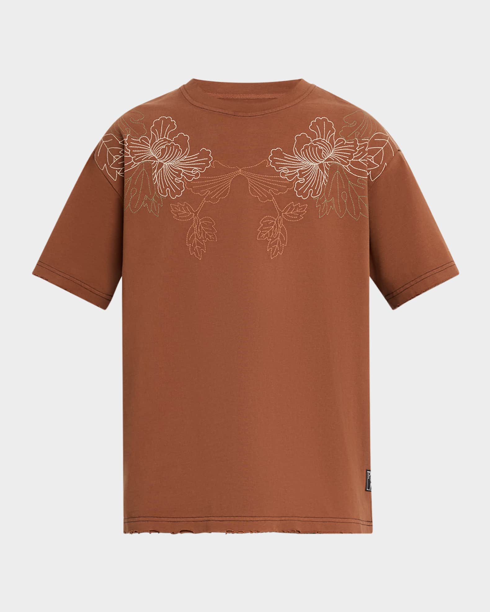 Men's Okinawa Floral Embroidered T-Shirt