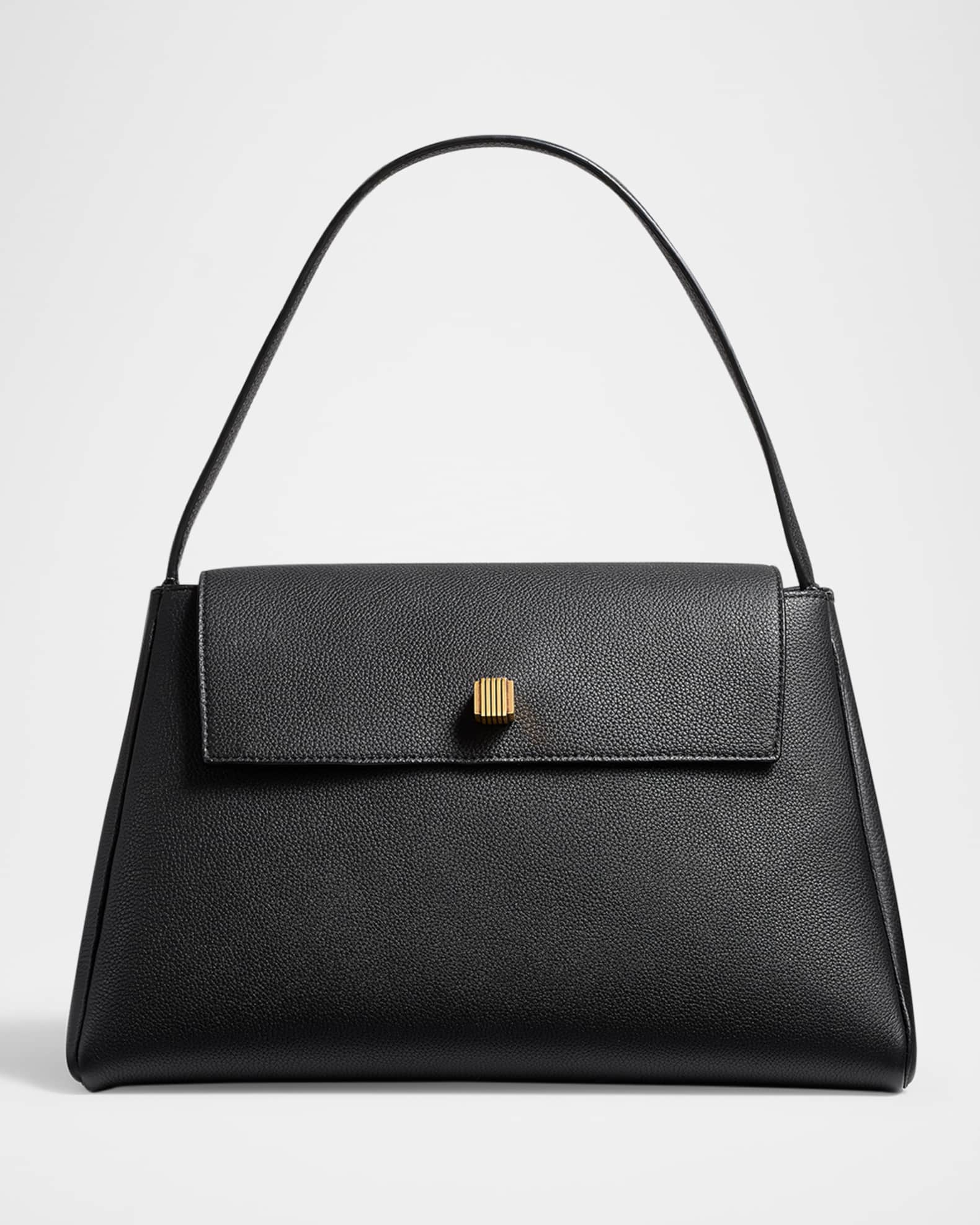 Audrey Flap Calf Leather Top-Handle Bag 0