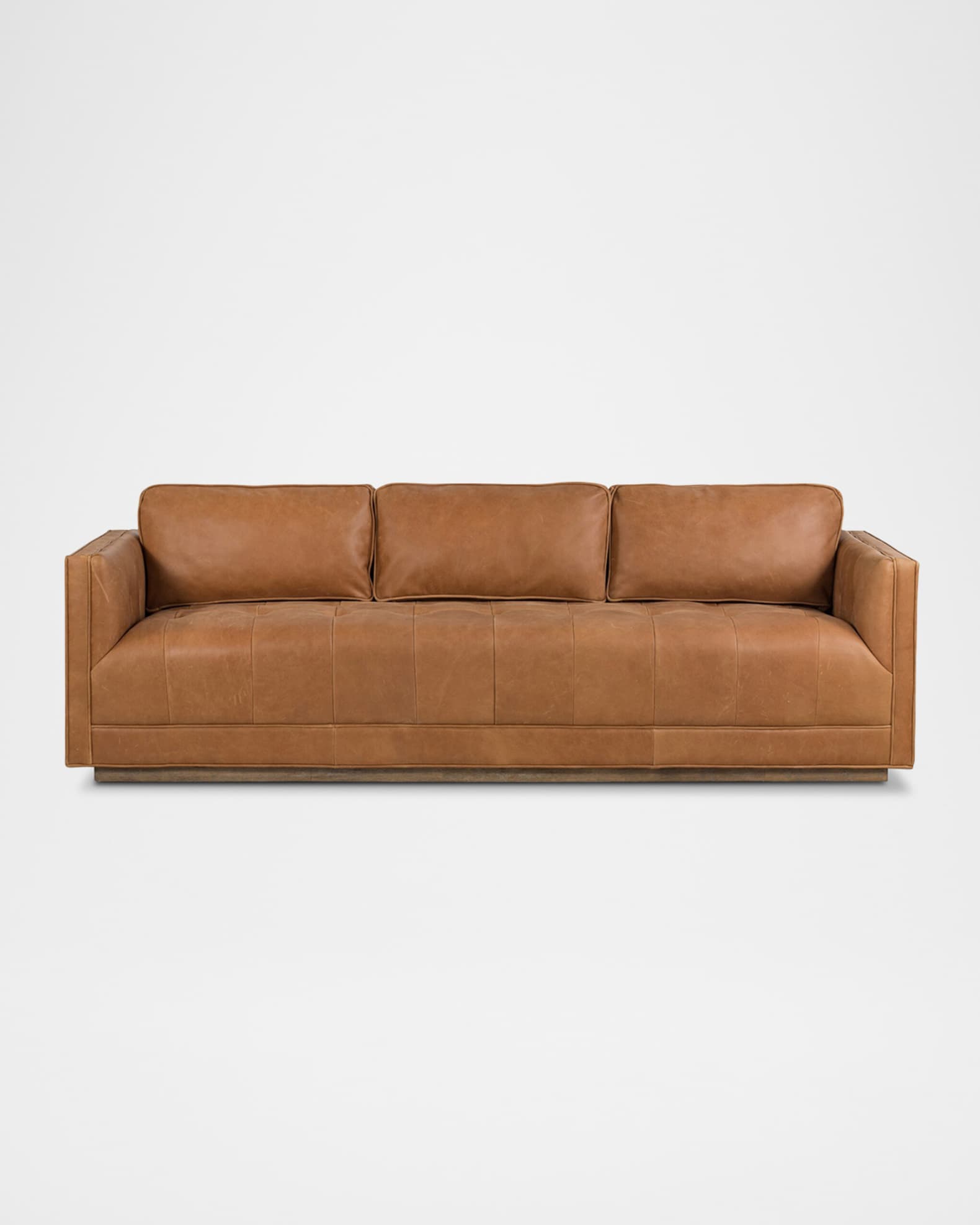 Kiera Leather Sofa, 90" 0