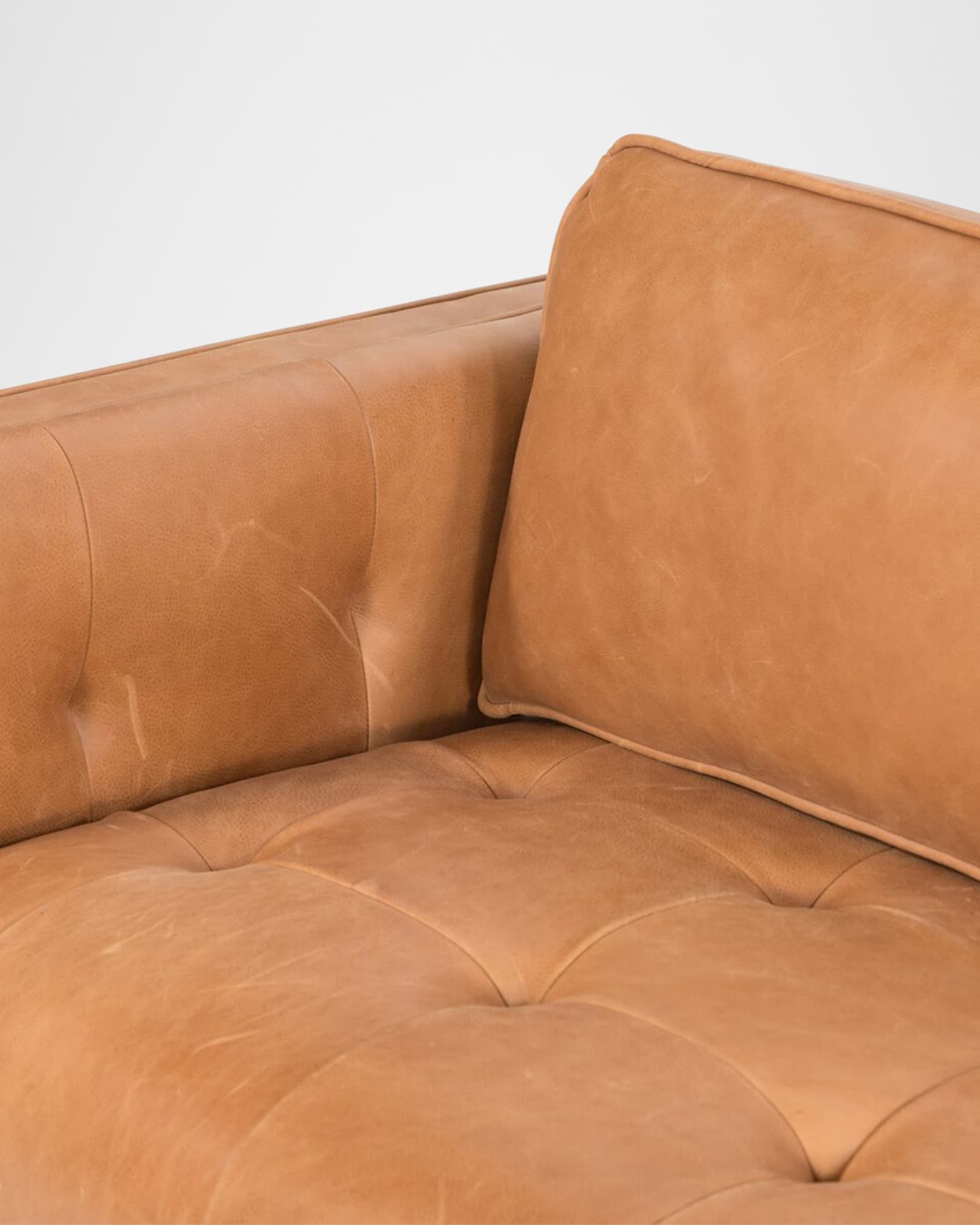 Kiera Leather Sofa, 90" 1