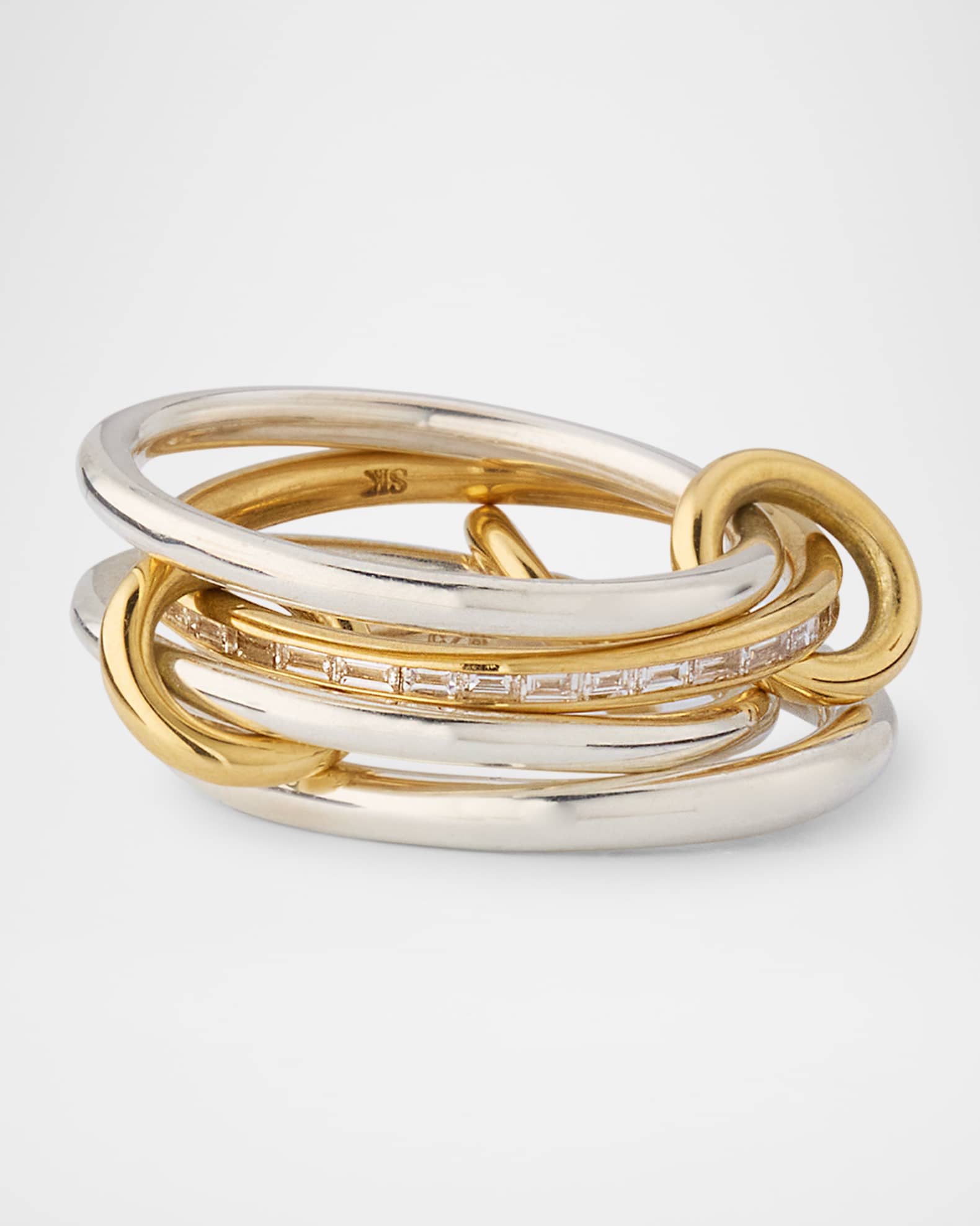 Kira SG Ring with Diamonds in 18K Gold and Sterling Silver 0