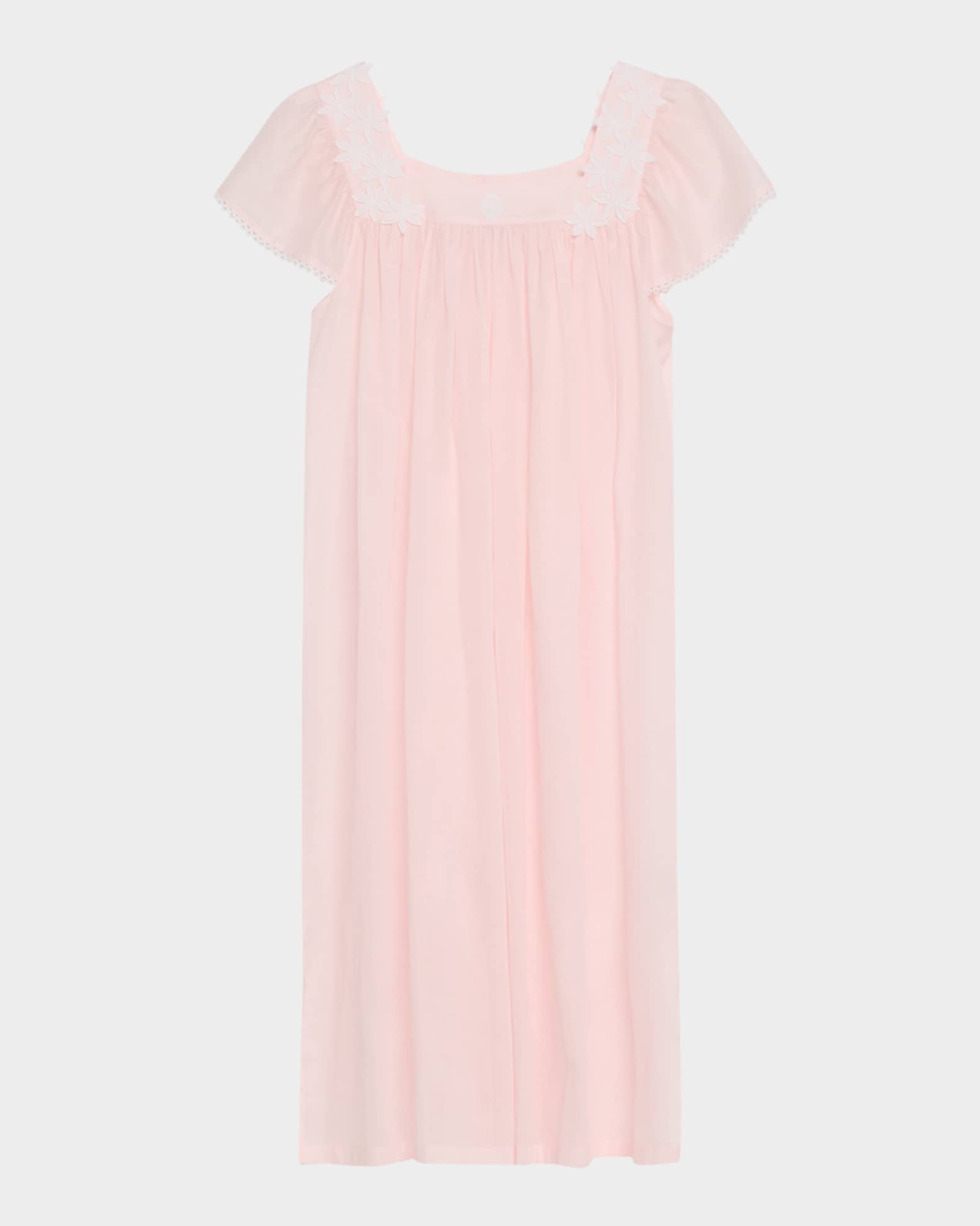 Camilla-2 Ruched Floral Applique Nightgown 0