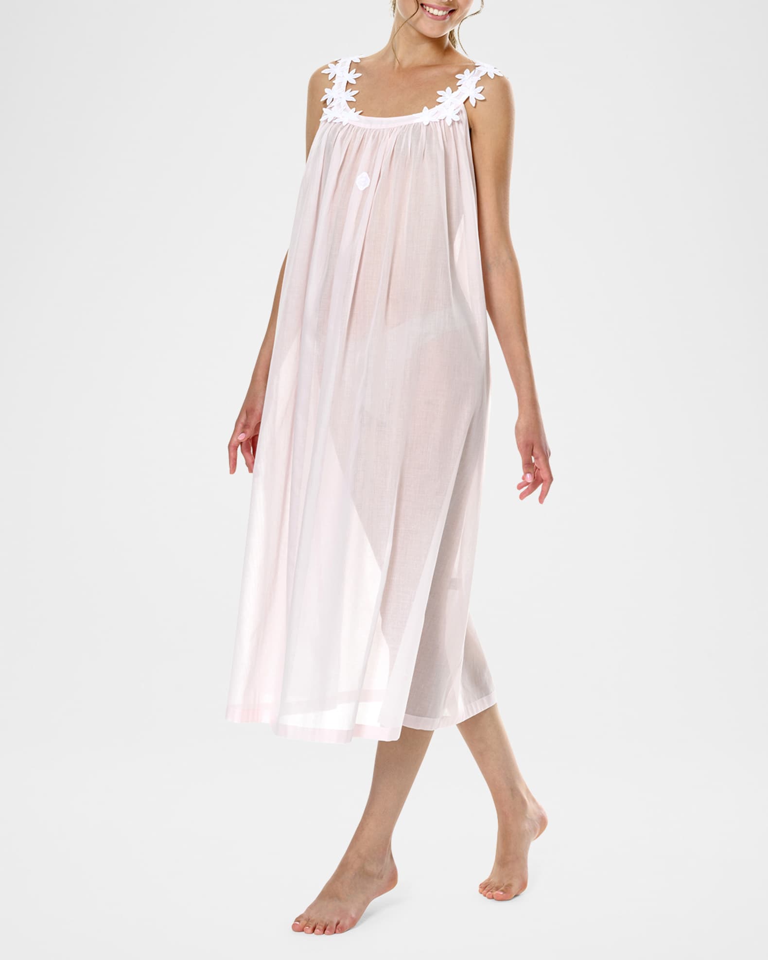 Camilla-1 Floral Applique Cotton Nightgown 1
