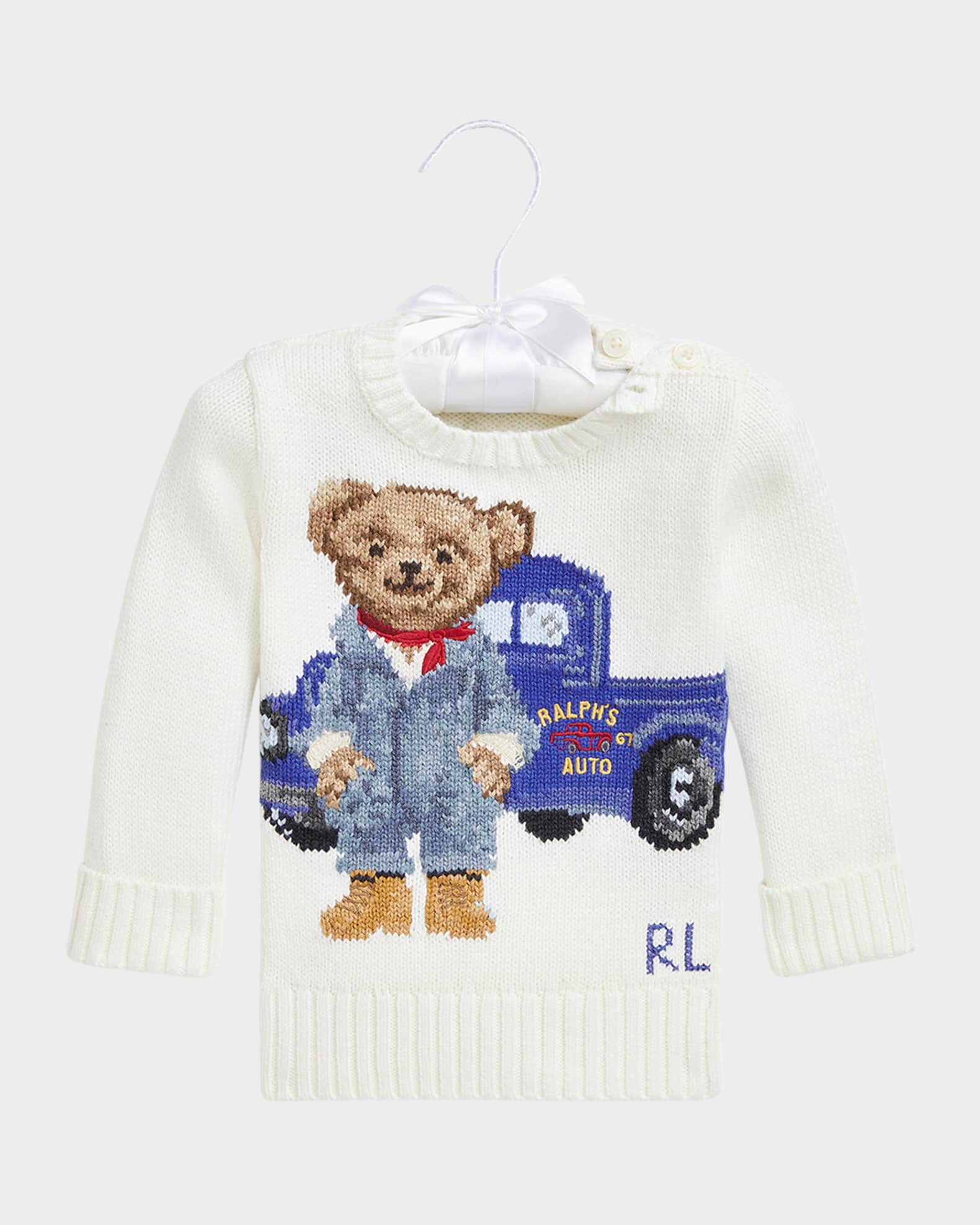 Boy's Polo Bear Graphic Sweater, Size 3M-24M 0