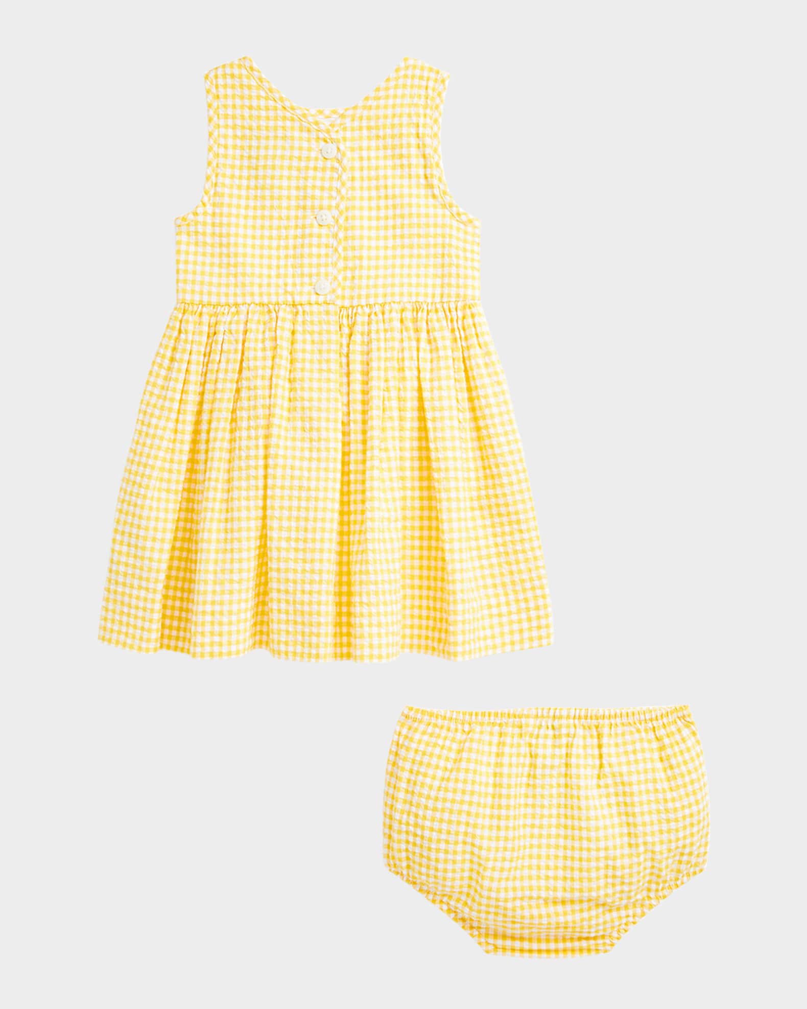 Girl's Gingham Seersucker Dress, Size 3M-24M 1