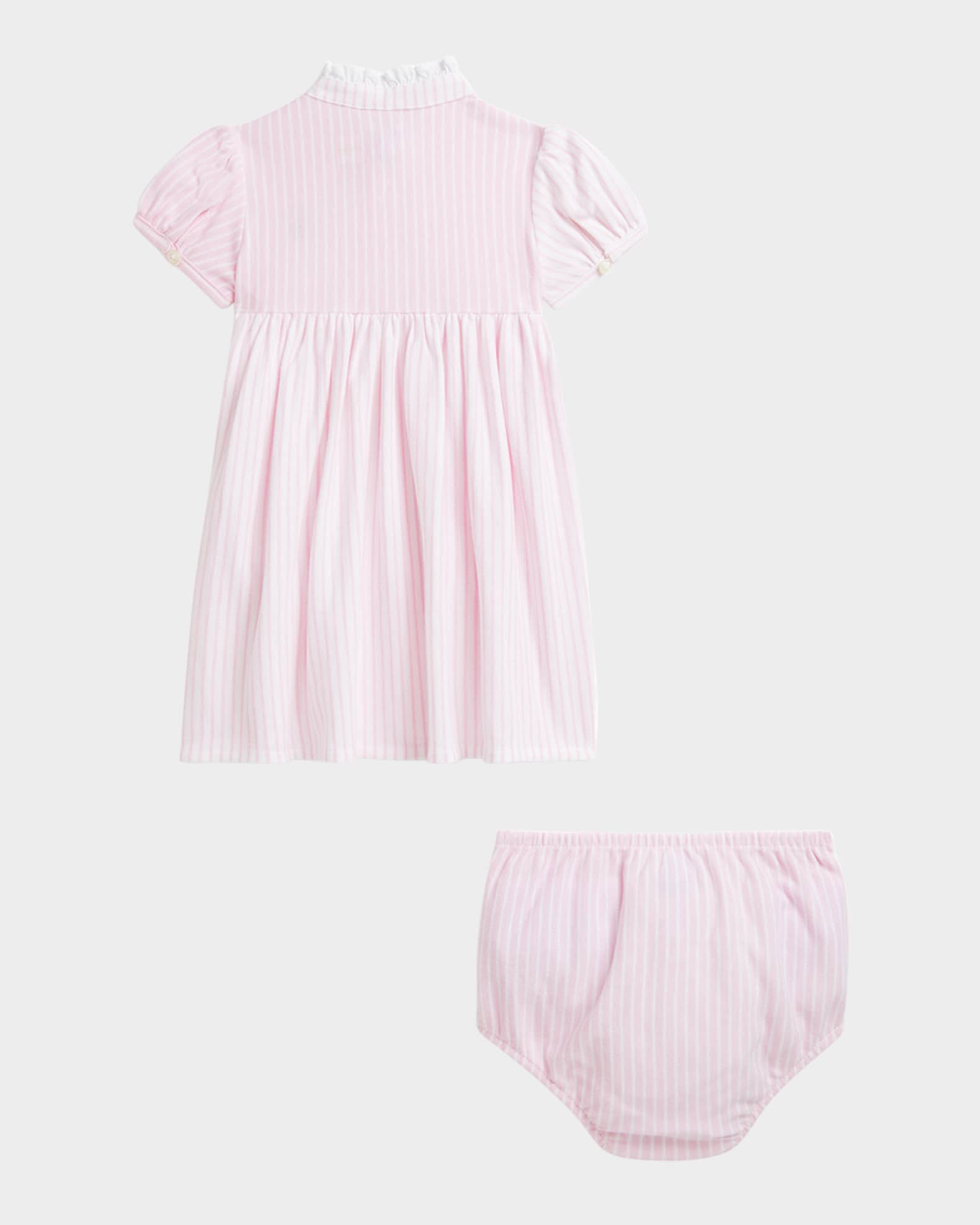 Girl's Striped Polo Shirtdress, Size 3M-24M 1