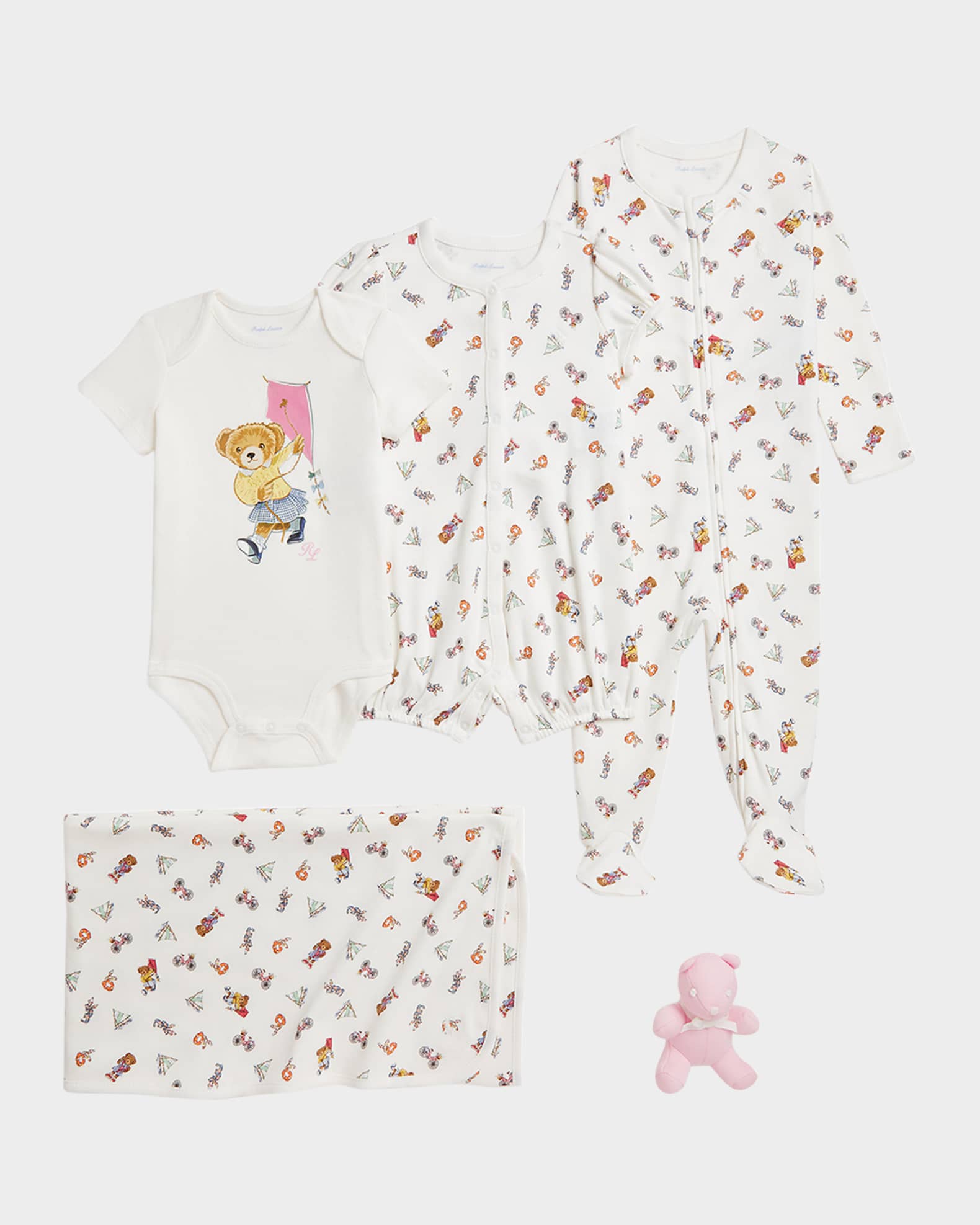 Girl's New England-Inspired 5-Piece Gift Box, Size Newborn-9M 0