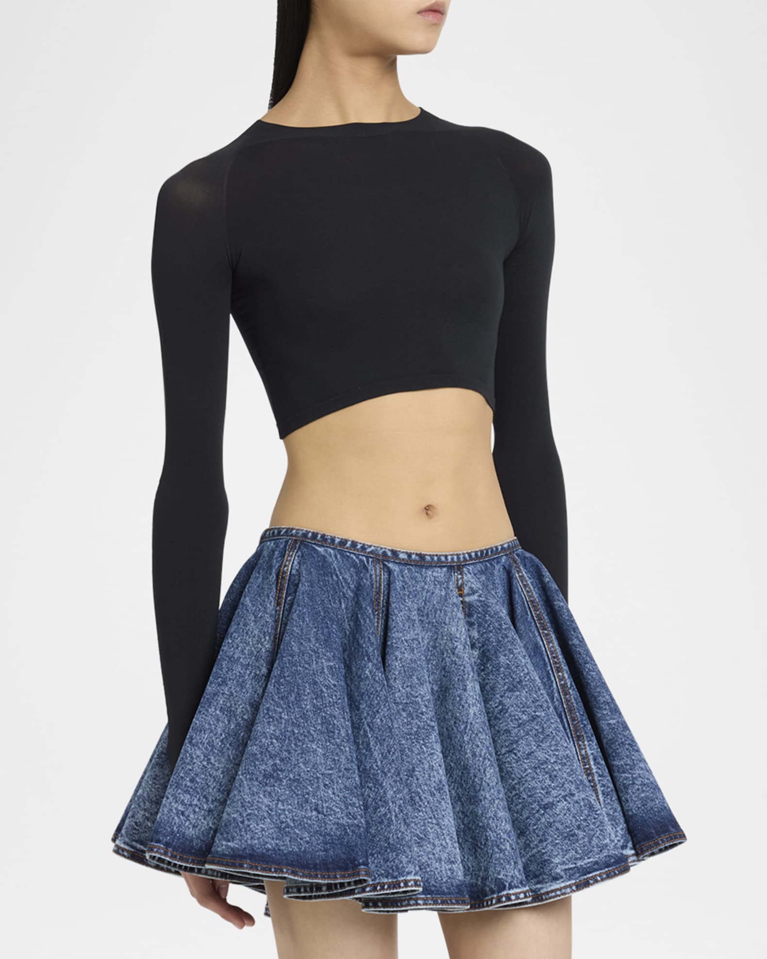 Tシャツ・カットソー ALAIA CROPPED KNITTED TOP Molded bodycon dress | Alaïa | OTTODISANPIETRO