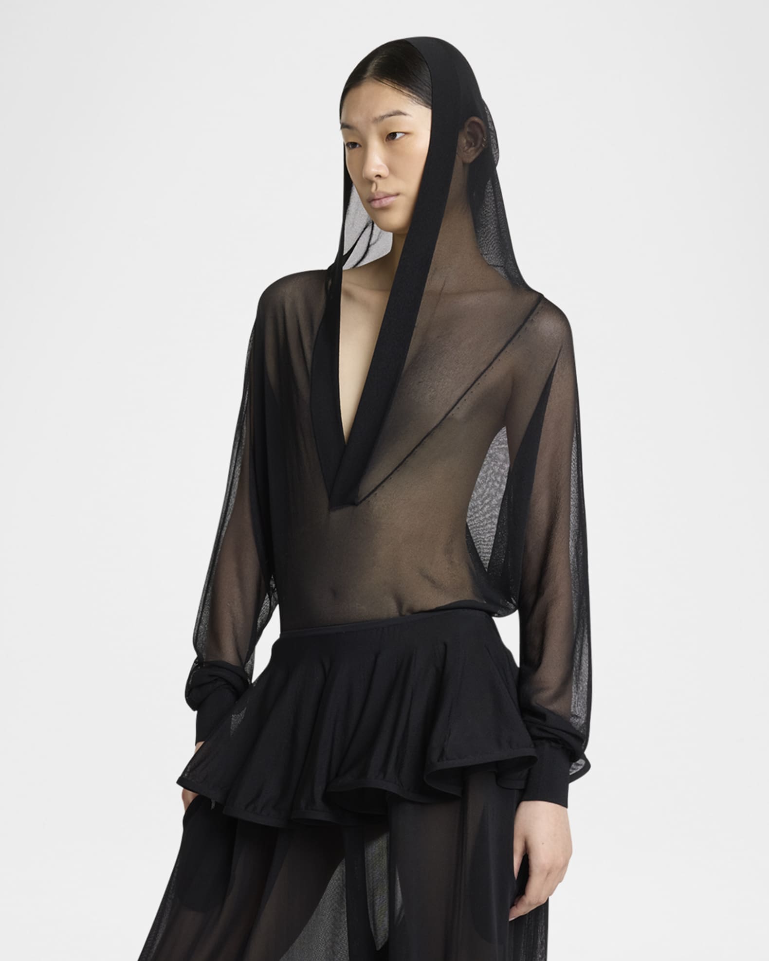 【関税&送料込】Alaia Bodysuit In Sheer Knit ALAÏA SHORT SLEEVE BODY IN SHEER WOOL KNIT | ALAÏA TR