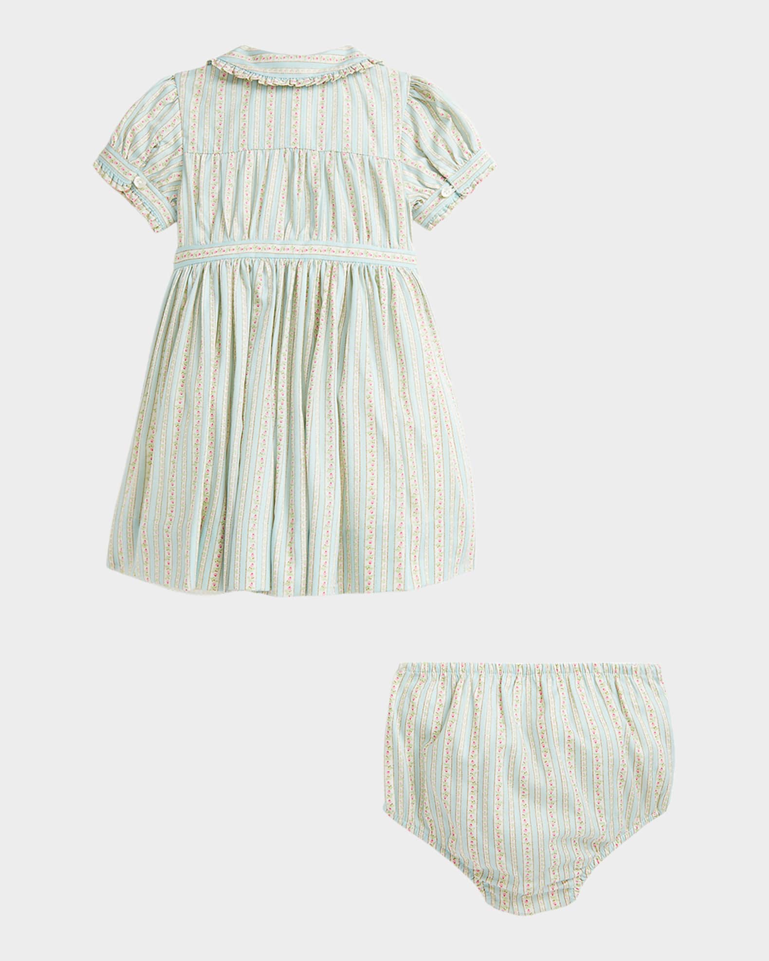 Girl's Floral-Print Dress W/ Bloomers, Size 9M-24M 1