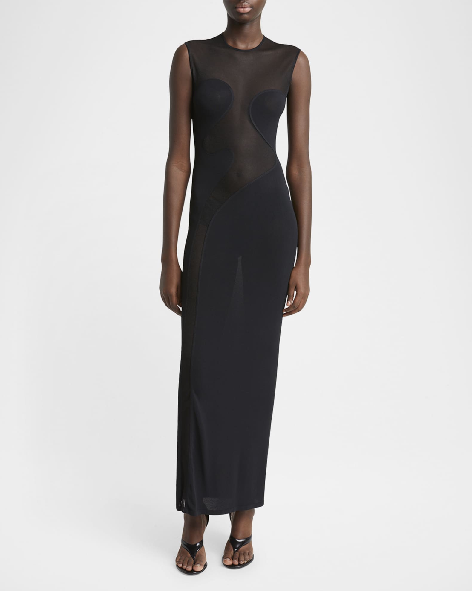Mesh Molded Cutout Gown 1