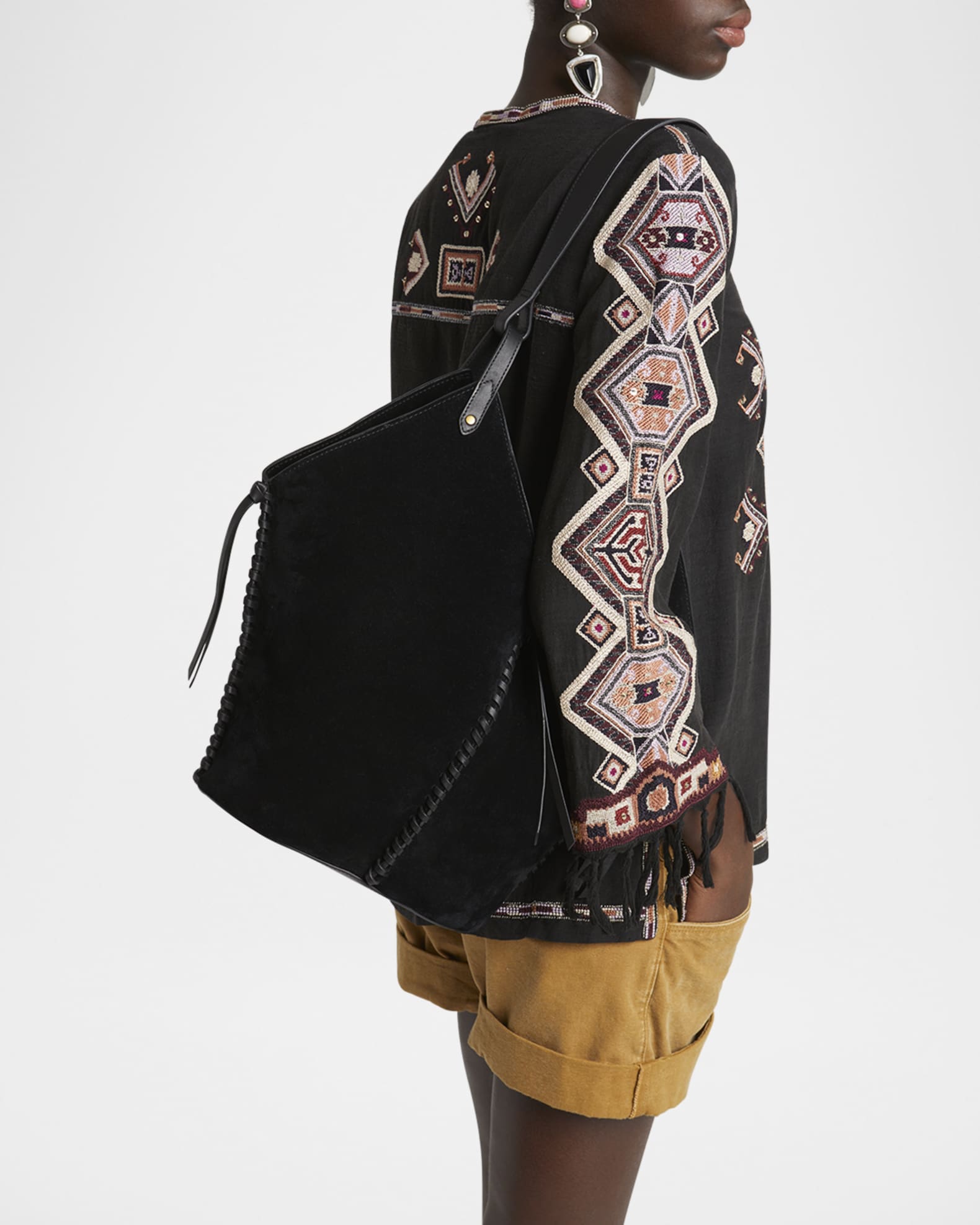 Tampa Woven Suede Tote Bag 1