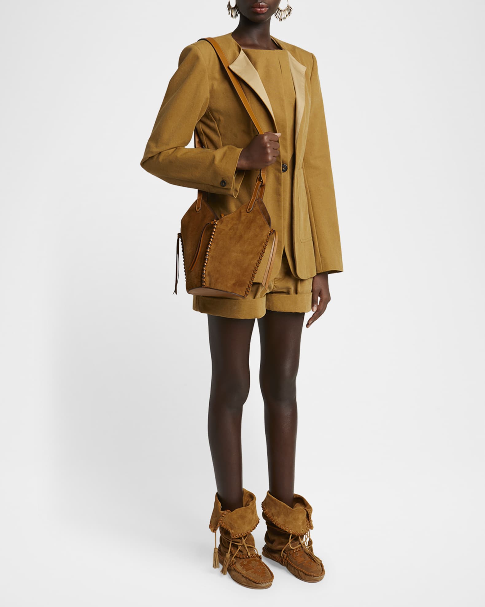 Isabel Marant Tampa Mini Suede Shoulder Bag | Neiman Marcus