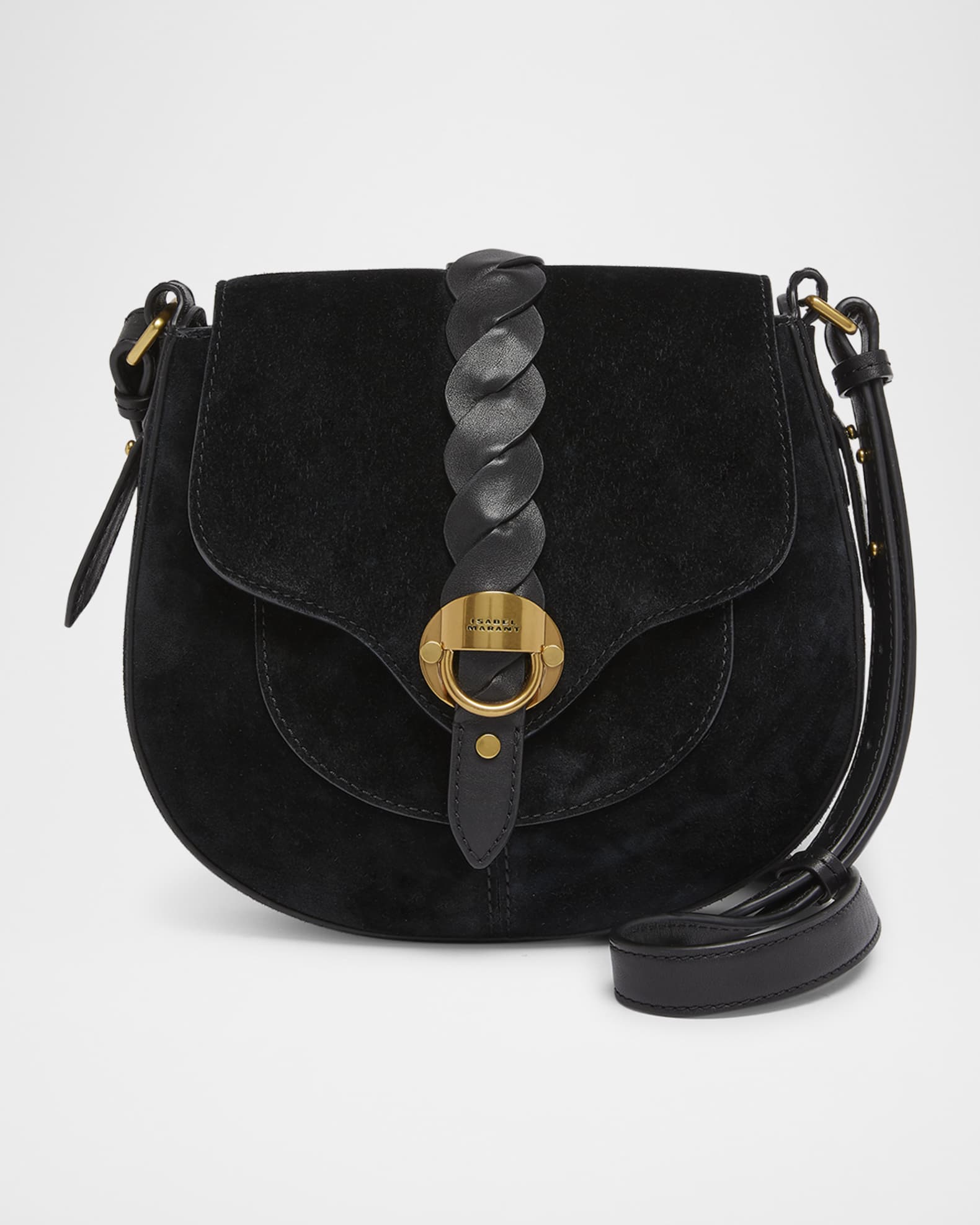 Altay Small Suede Saddle Crossbody Bag 0