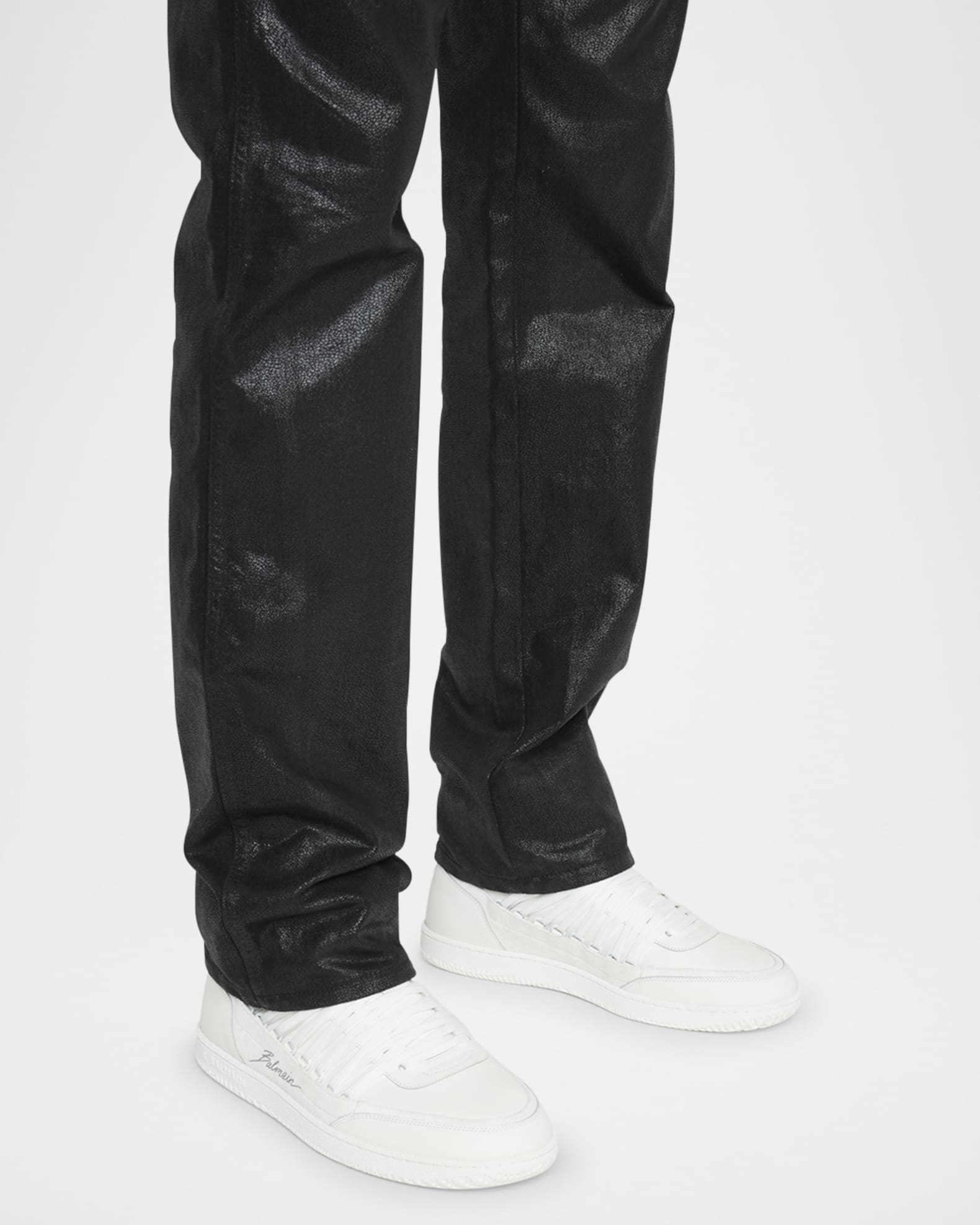Men's Swan Leather Mid-Top Sneakers  1