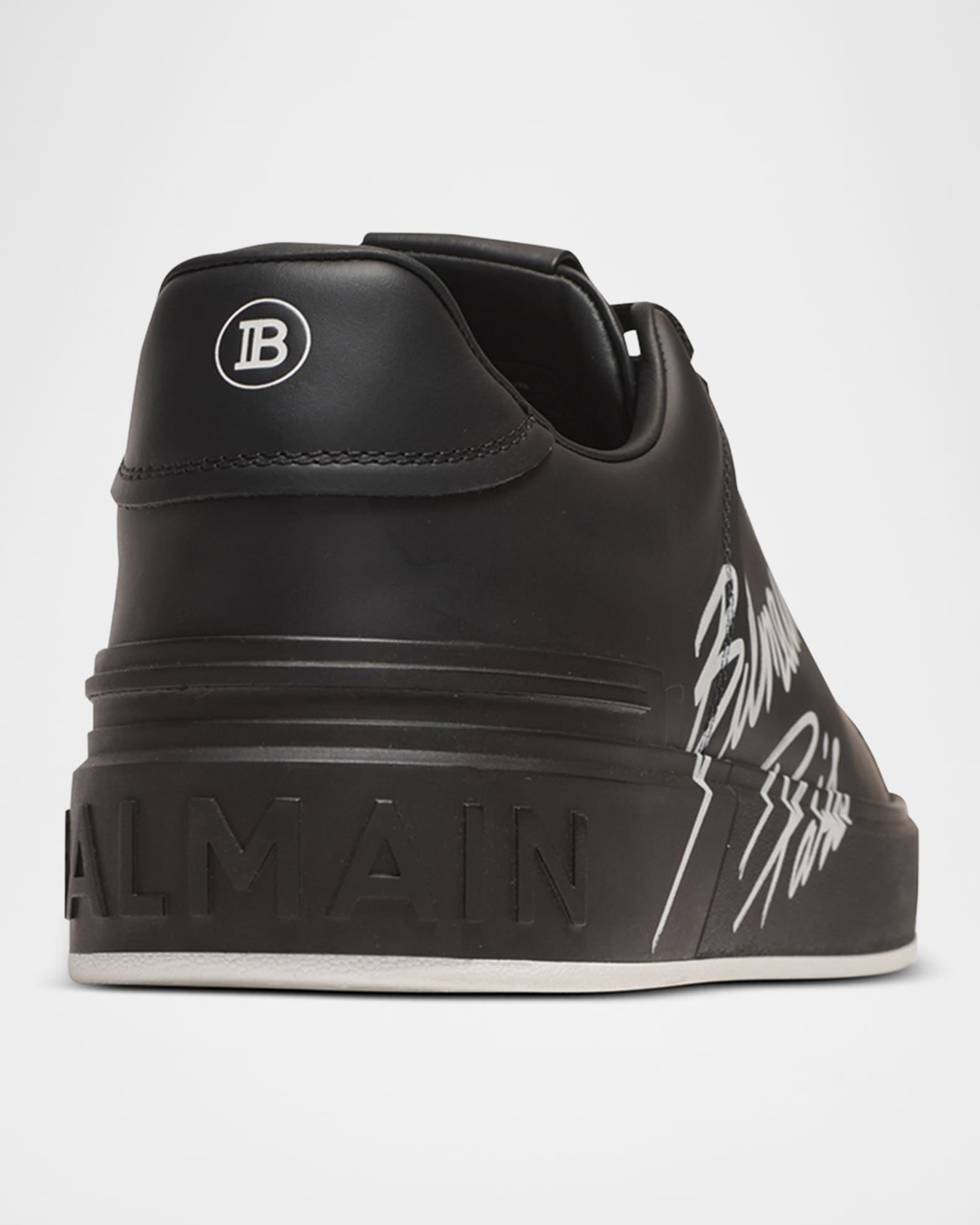 Balmain Men's B-Court Calfskin Low-Top Sneakers | Neiman Marcus