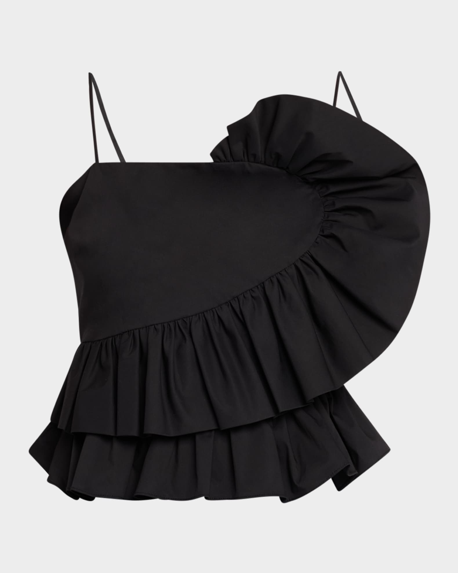 Claudette Architectural Ruffle Top 0