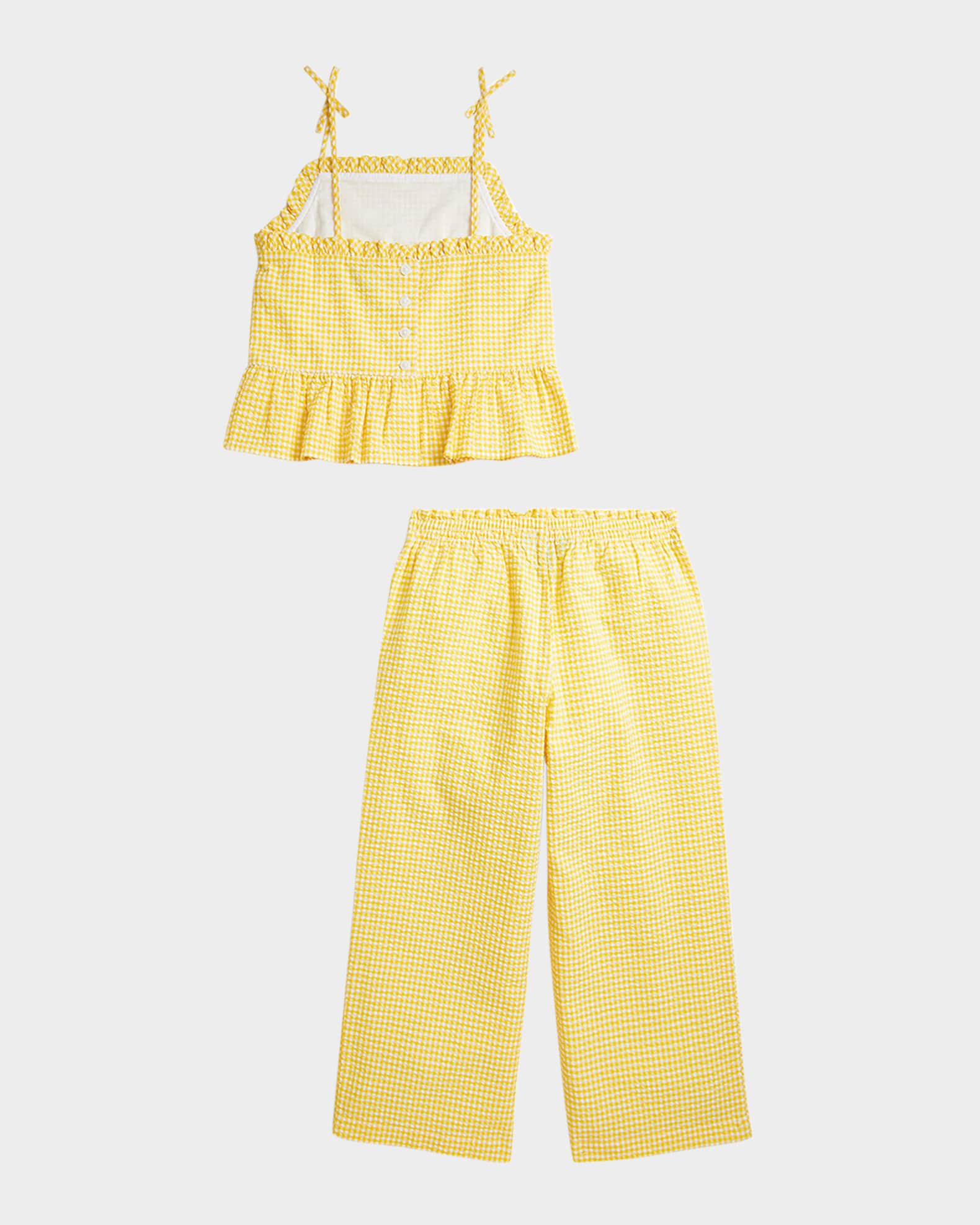 Girls Fiorella Cotton Gingham Top