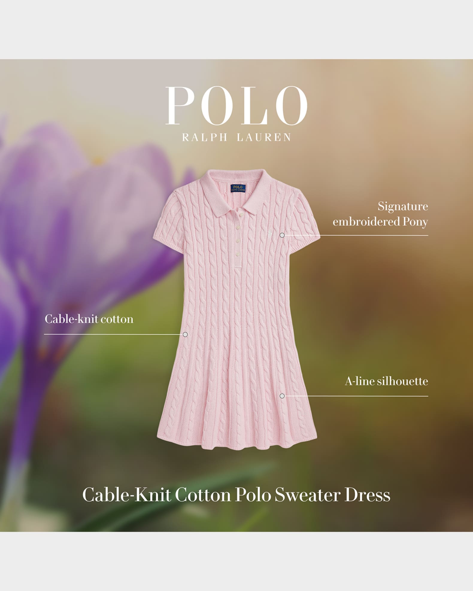 Girl's Cable Knit Dress 1