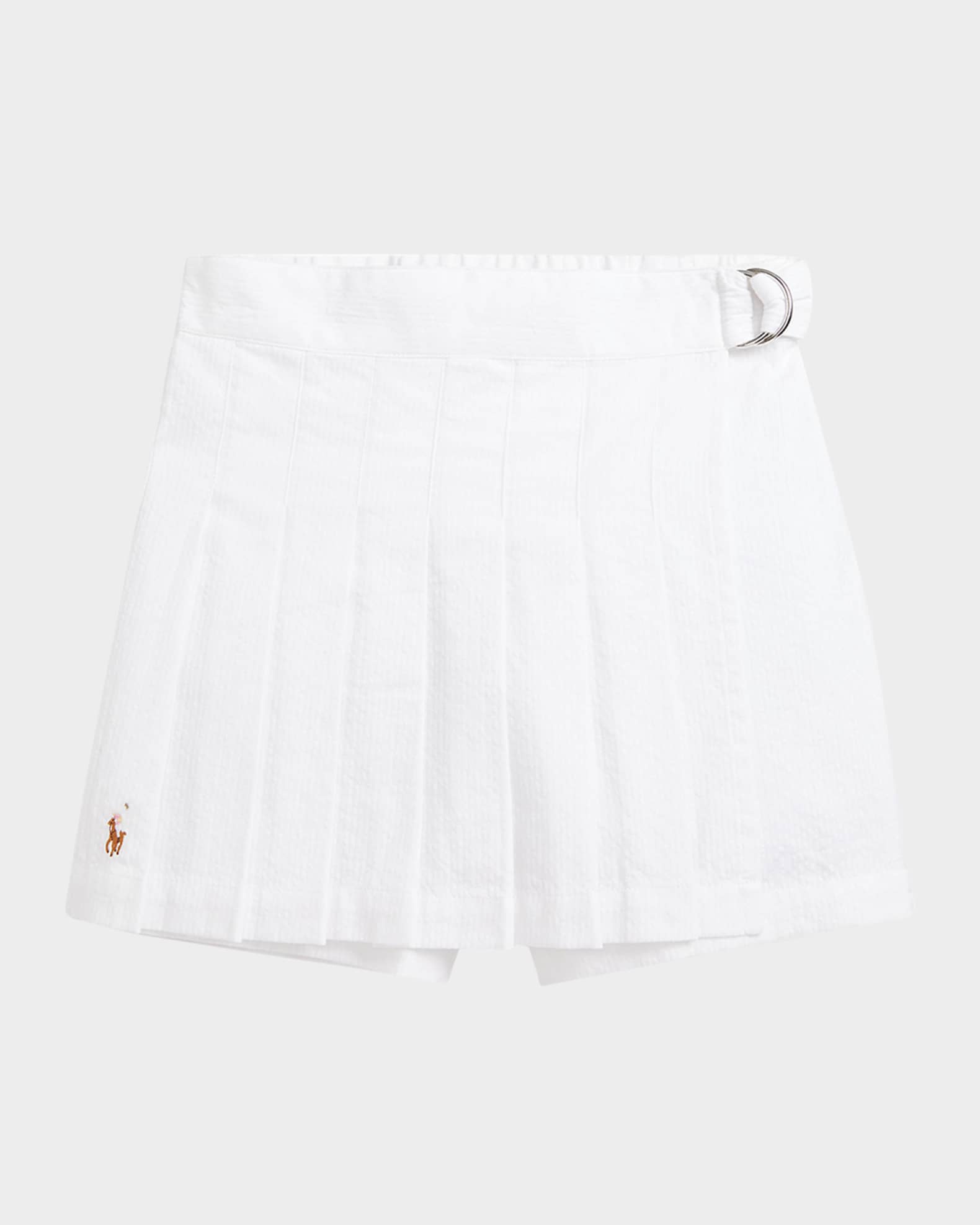 Girl's Pleated Seersucker Skort, Size 2-6X 0