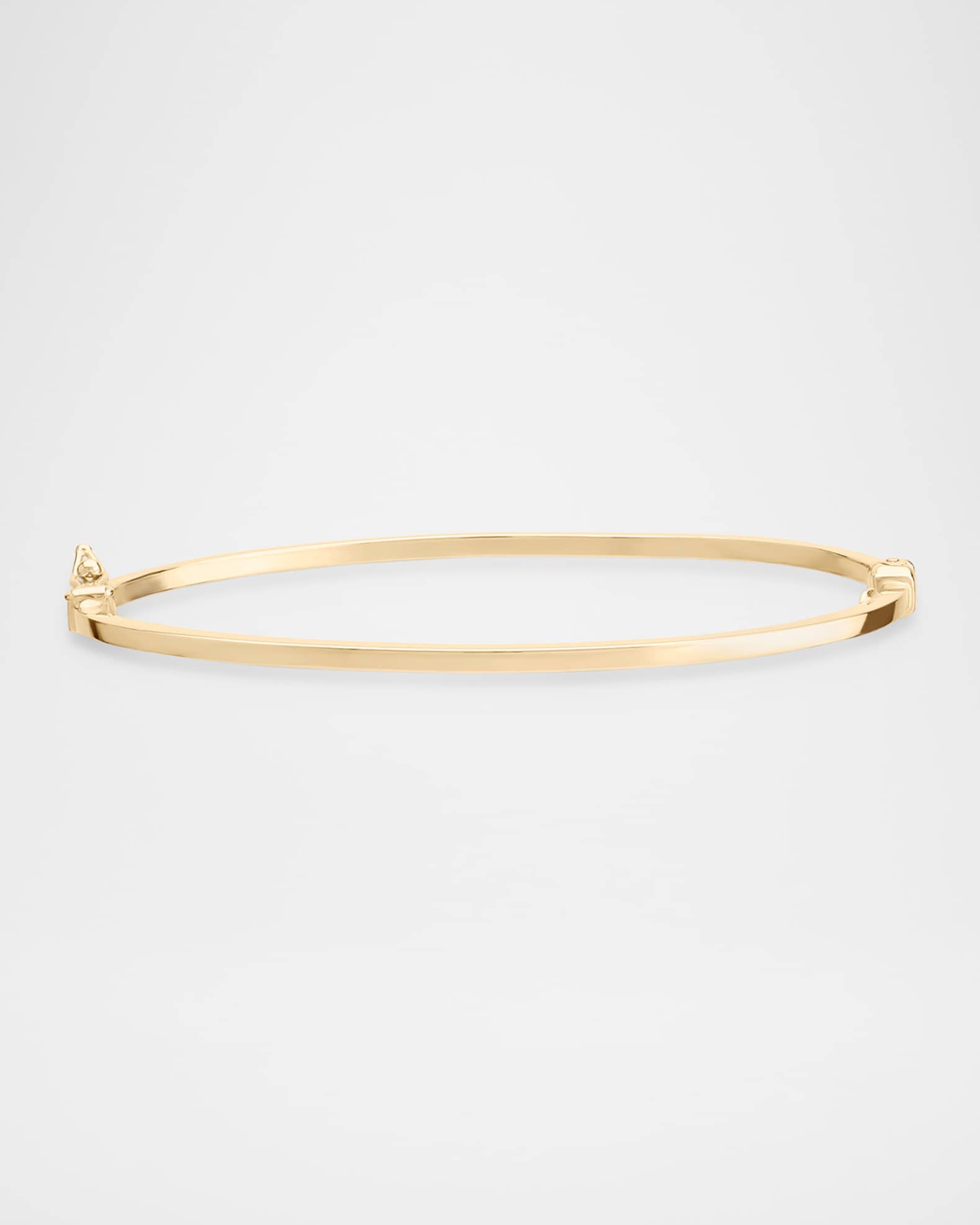 Thin Hollow Hinge Bangle in 14K Yellow Gold 0