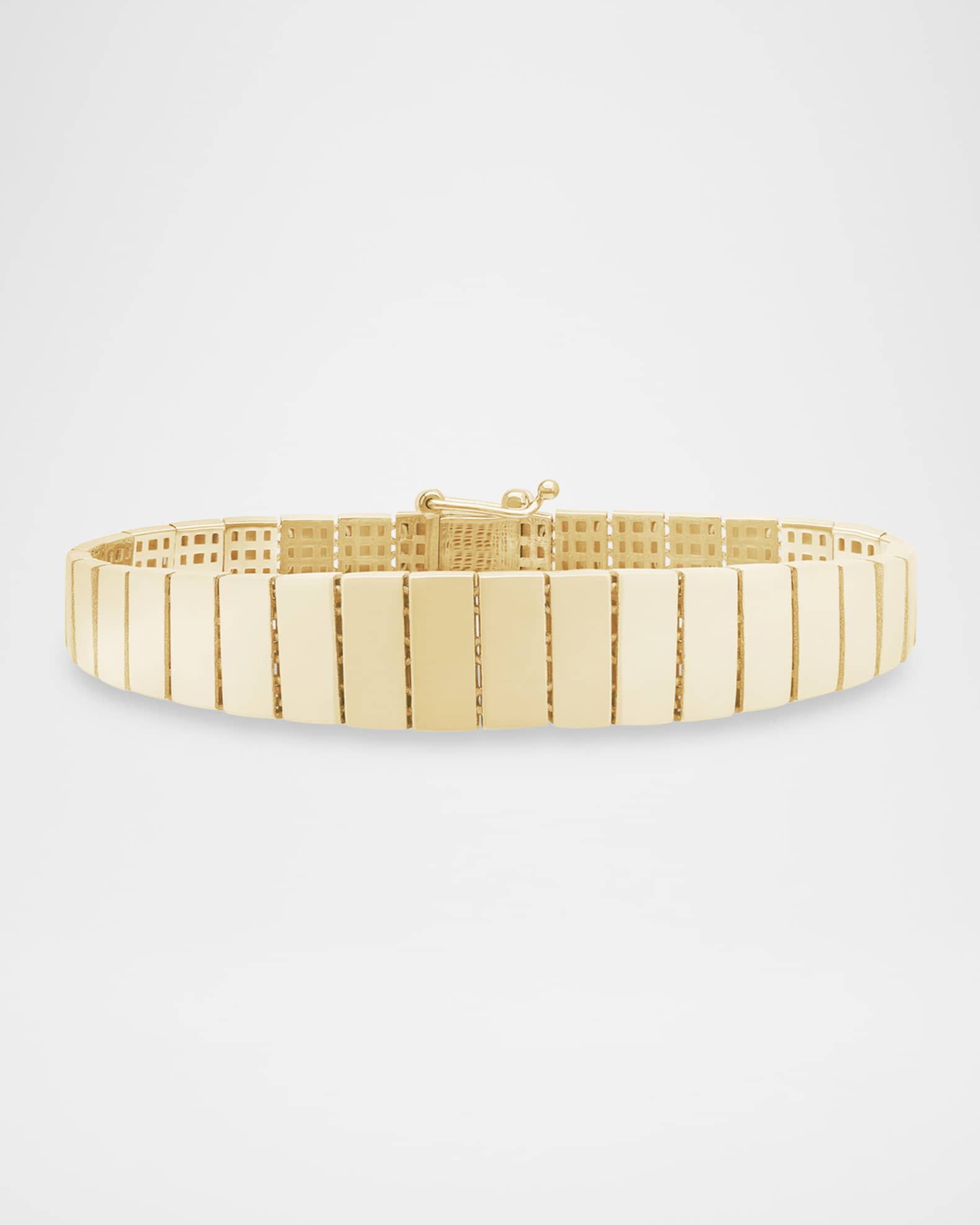 Graduating Flash Tile Chain Bracelet in 14K Yellow Gold 0
