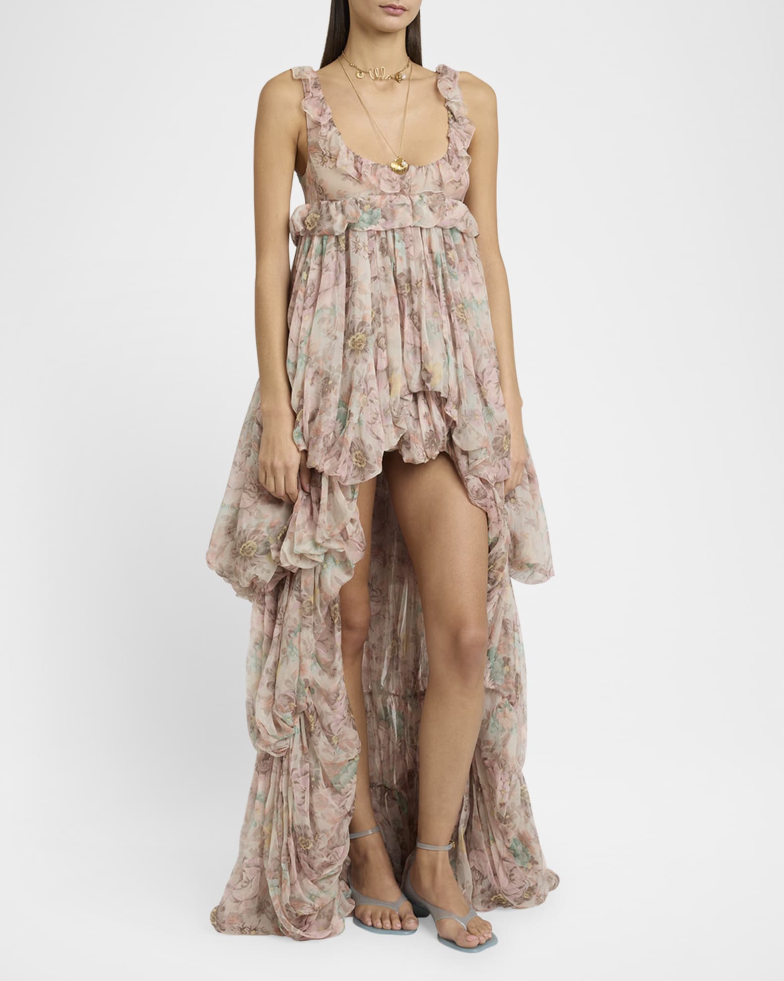 ワンピース Chloe' FLORAL DRESS Chloe Floral Dress in Ivory Multicolor | Altar'd State