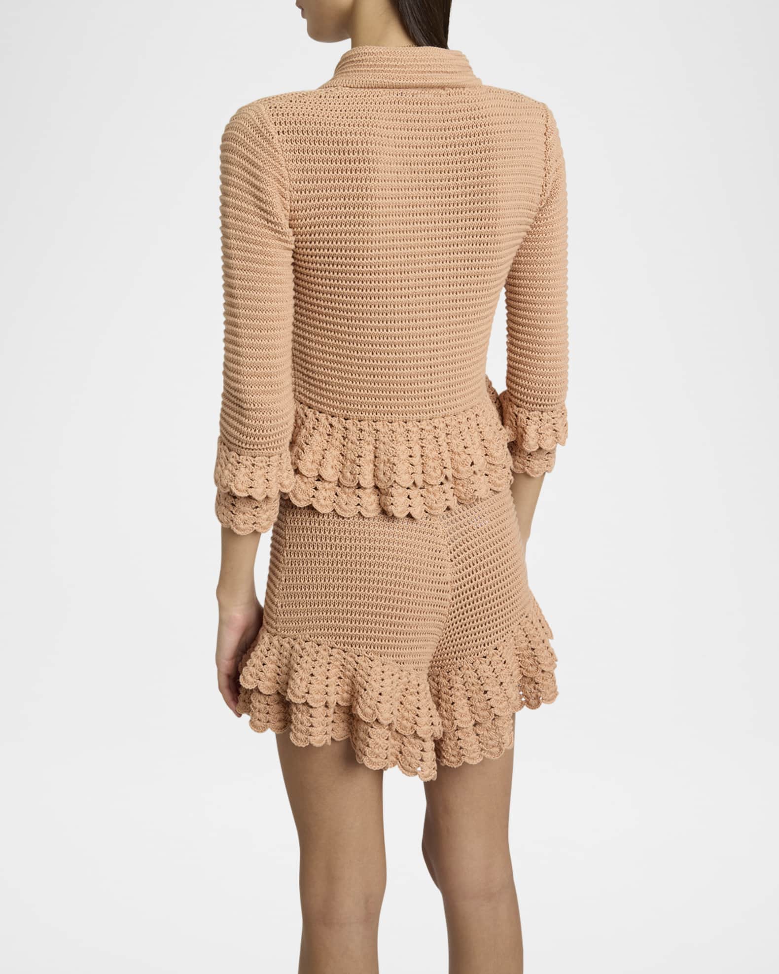 Ruffle Belted Glam Cardigan