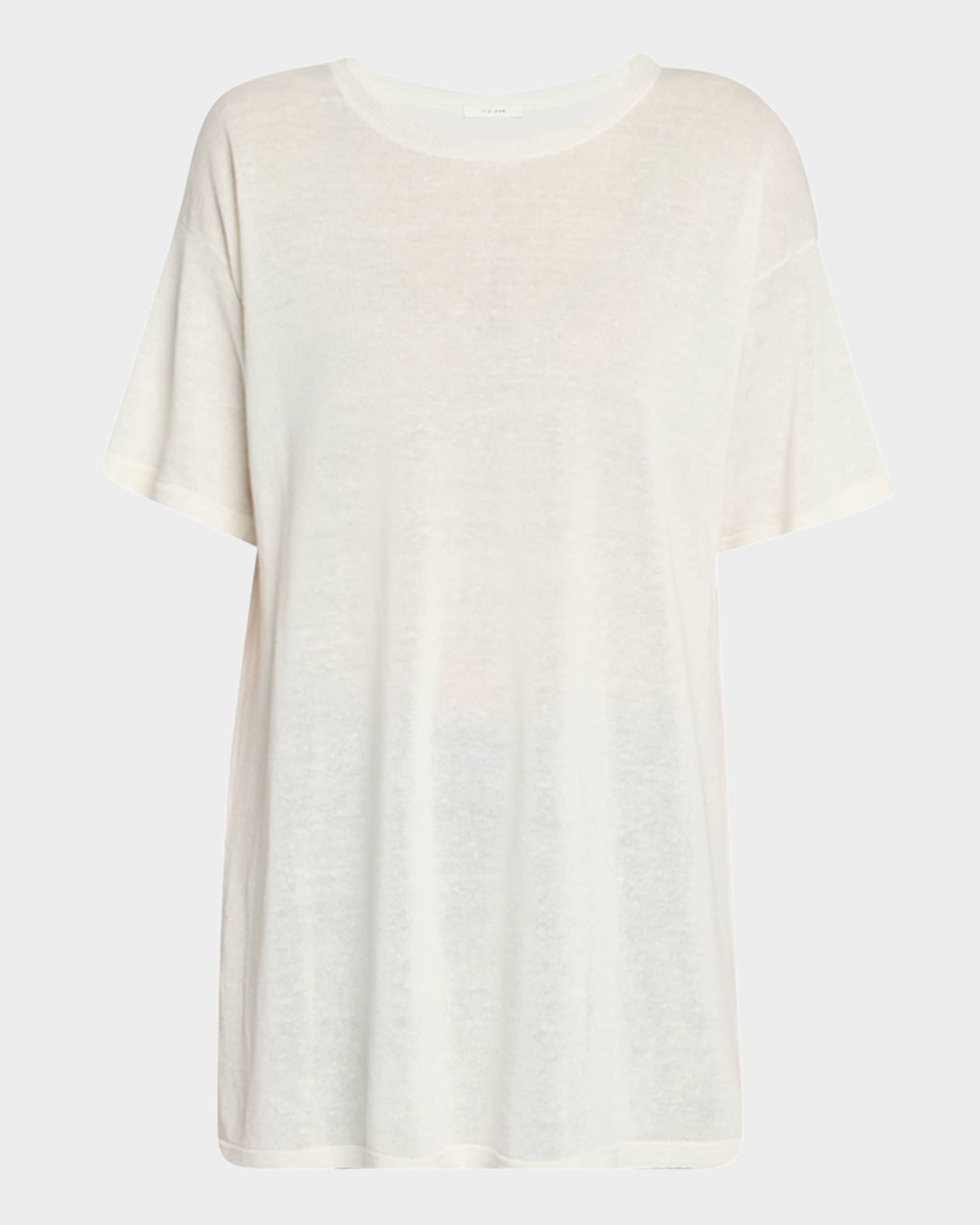 Jiselle Oversized Short-Sleeve Linen Top 0