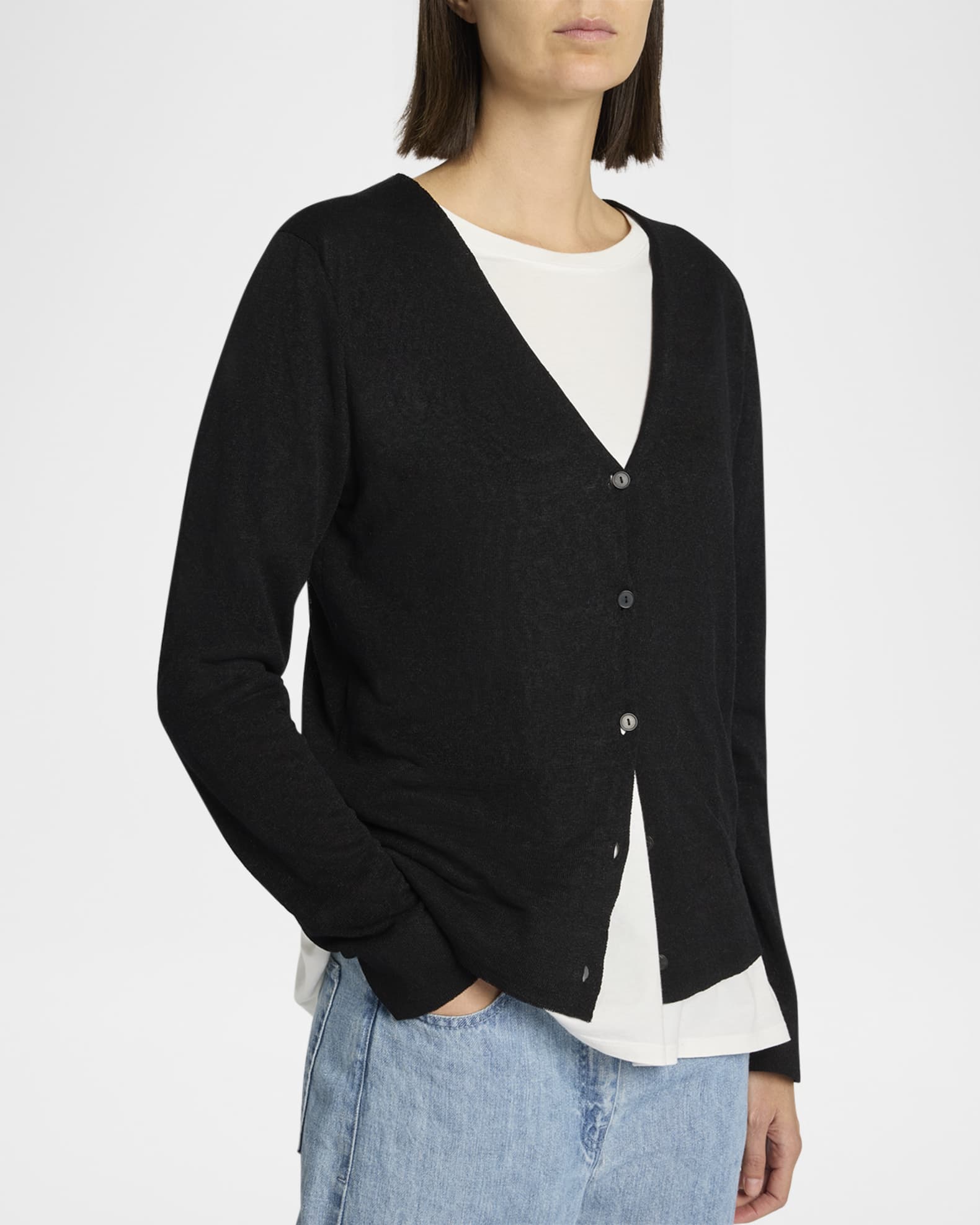 THE ROW Jheel V-Neck Cardigan | Neiman Marcus THE ROW Jheel V-Neck Cardigan | Neiman Marcus