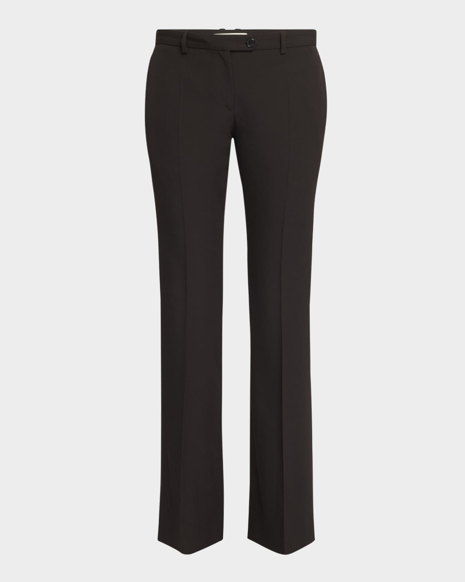 THE ROW Ali Straight-Leg Wool-Silk Pants | Neiman Marcus