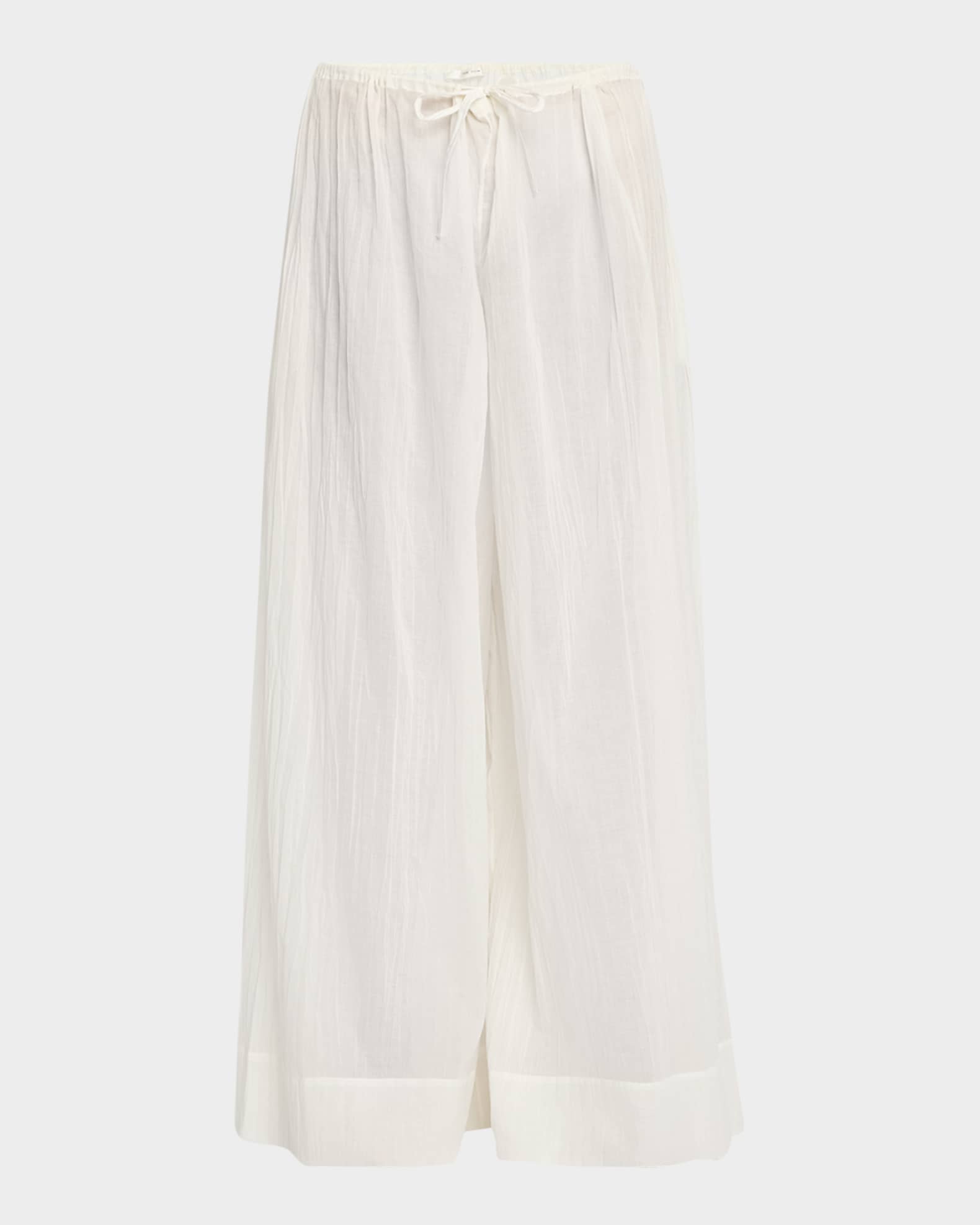 [RRACE] / ☆ Pleats Wide String Pants / White Wide leg pant with pleats