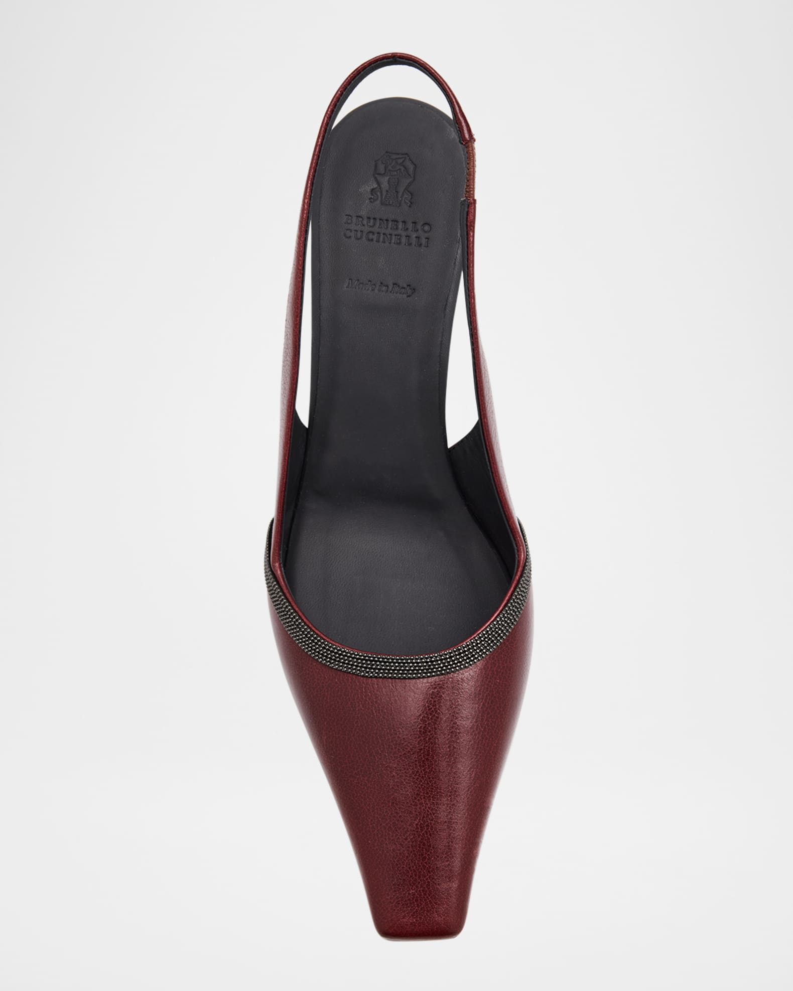 パンプス BRUNELLO CUCINELLI LEATHER SLINGBACK PUMPS Brunello Cucinelli Leather Monili Slingback Pumps | Neiman