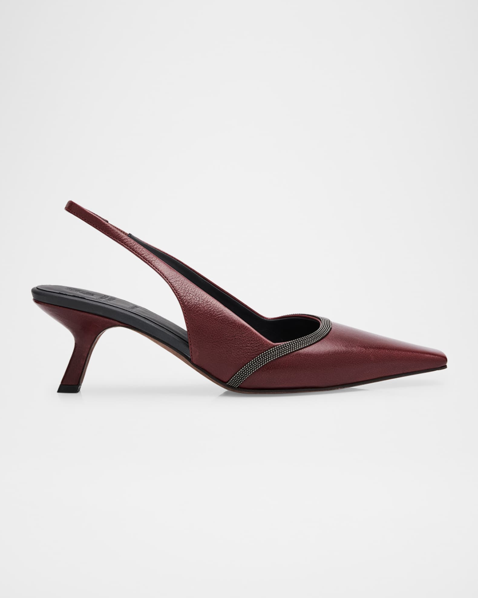 Leather Monili Slingback Pumps 0