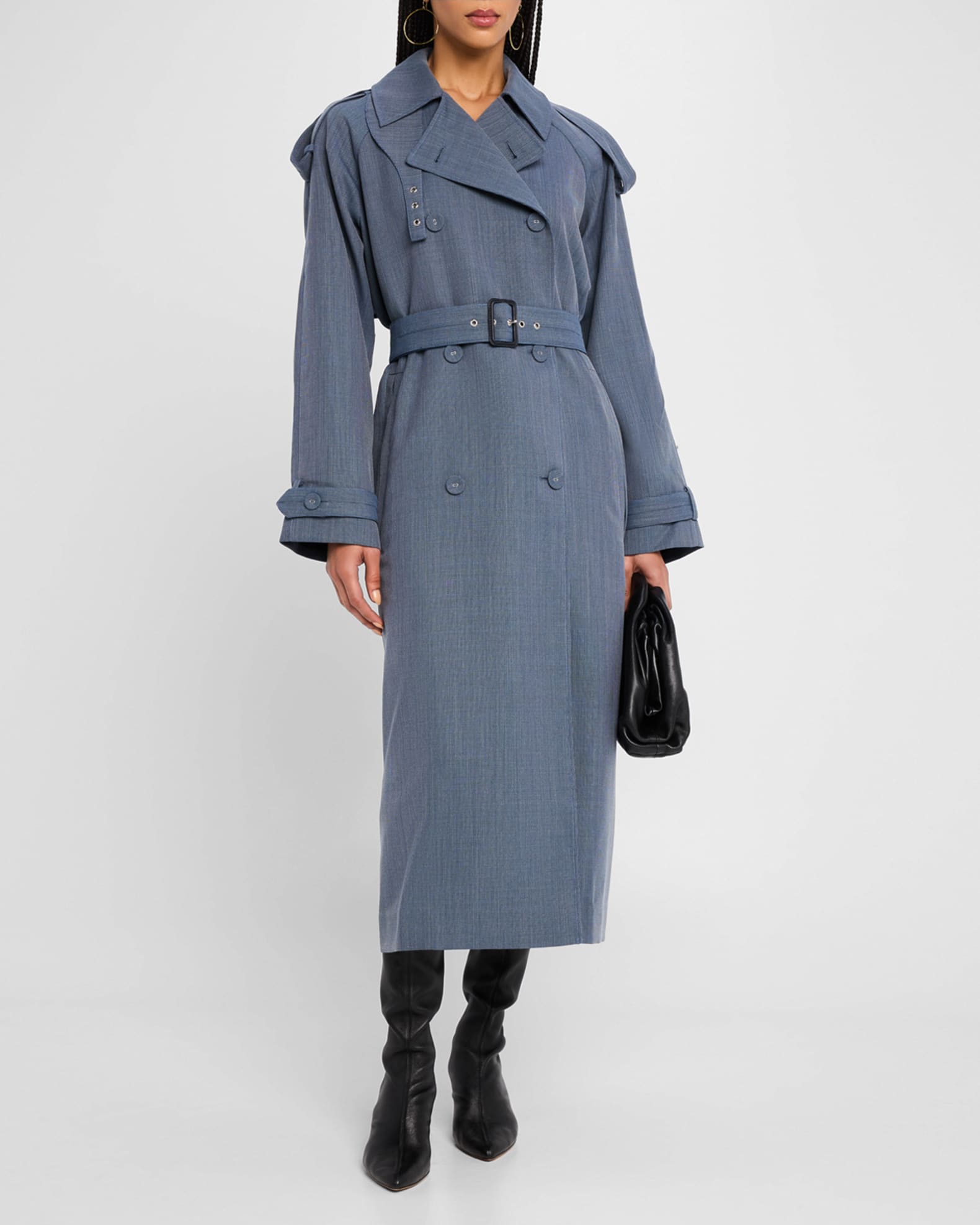 Sakia Wool Melange Trench Coat 1