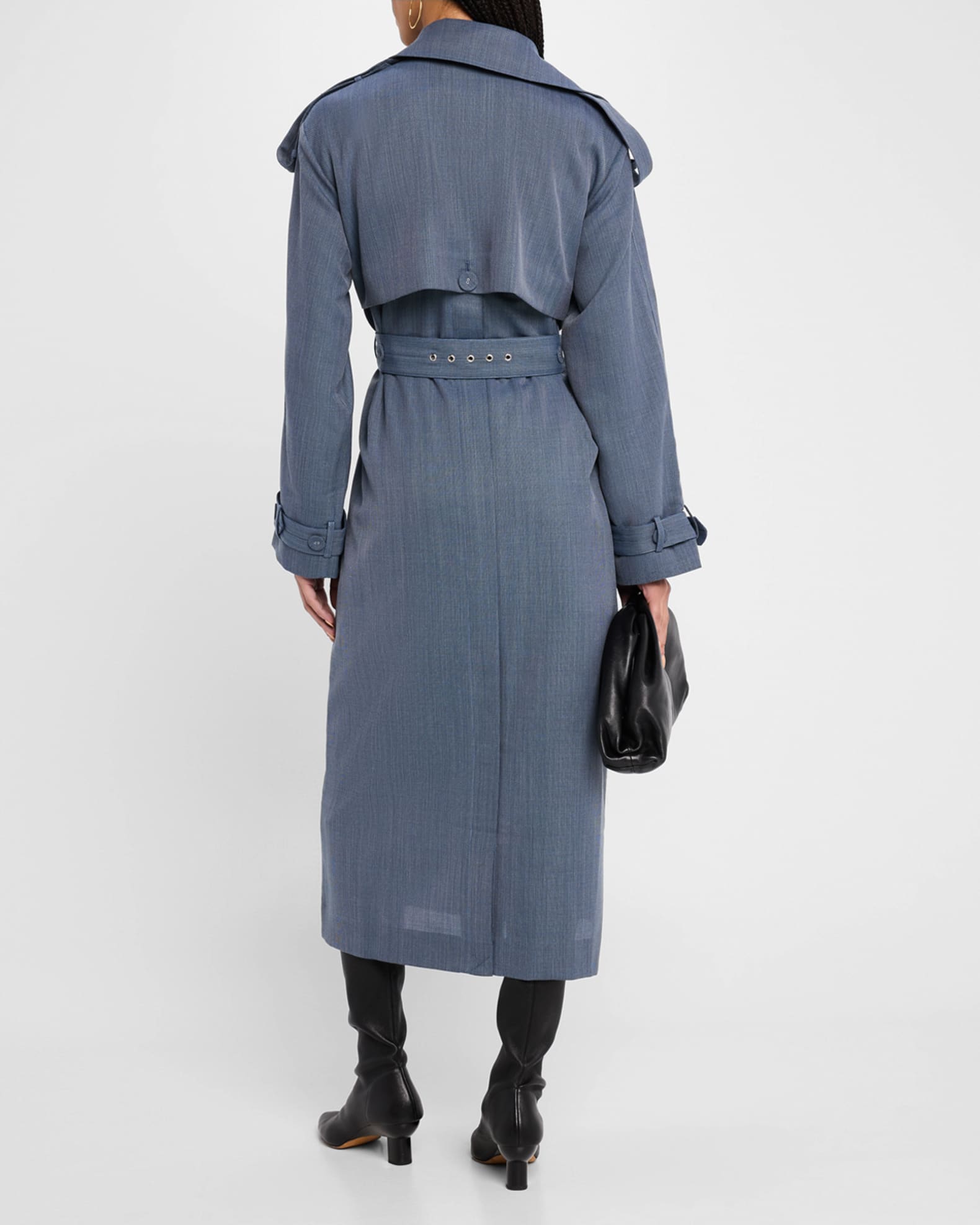 Proenza Schouler White Label Sakia Wool Melange Trench Coat