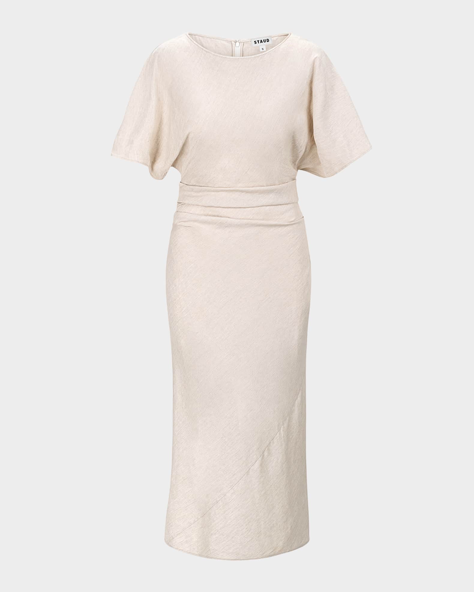 Amelie Linen Midi Dress 0