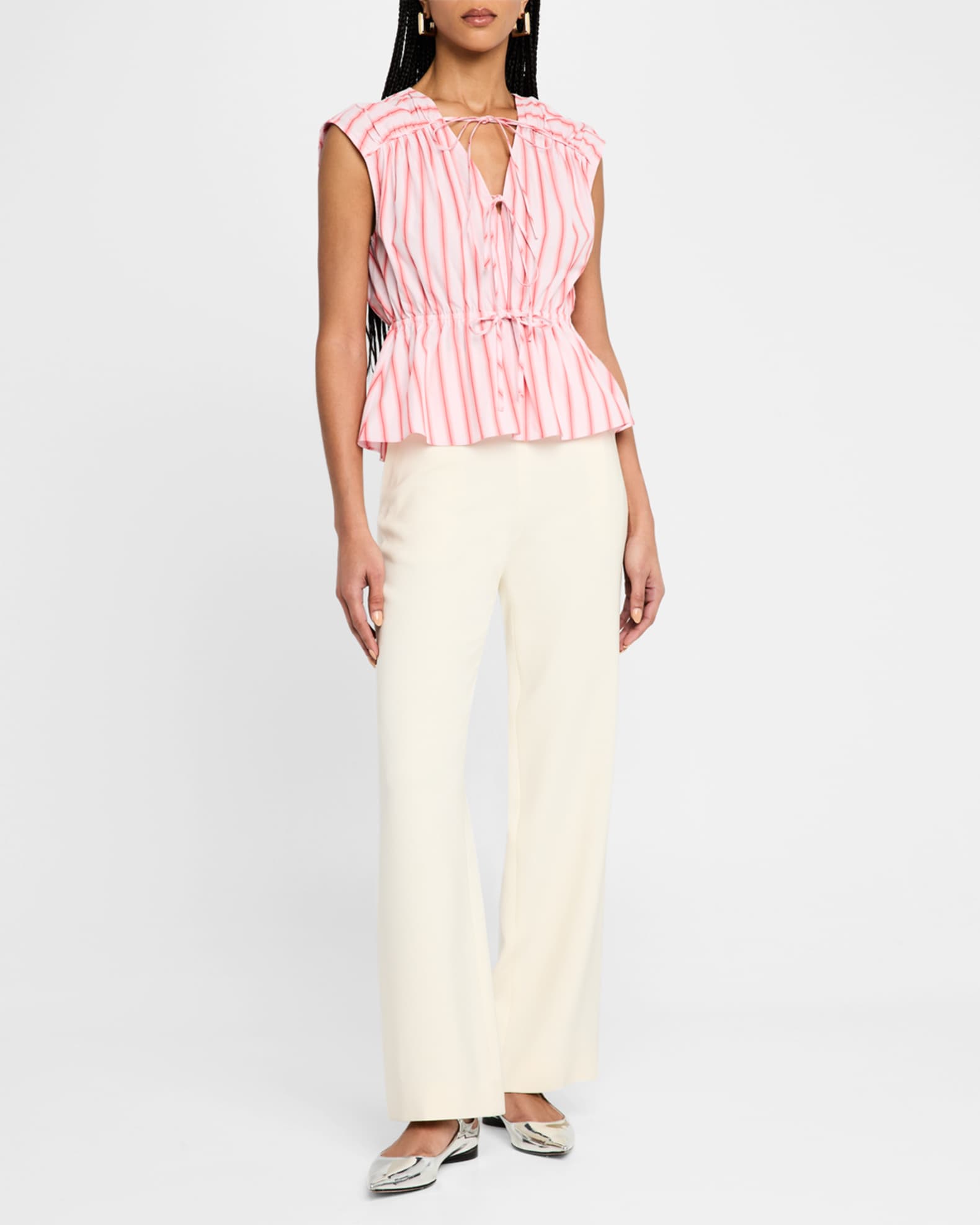 Caroline Striped Double-Tie Top 1