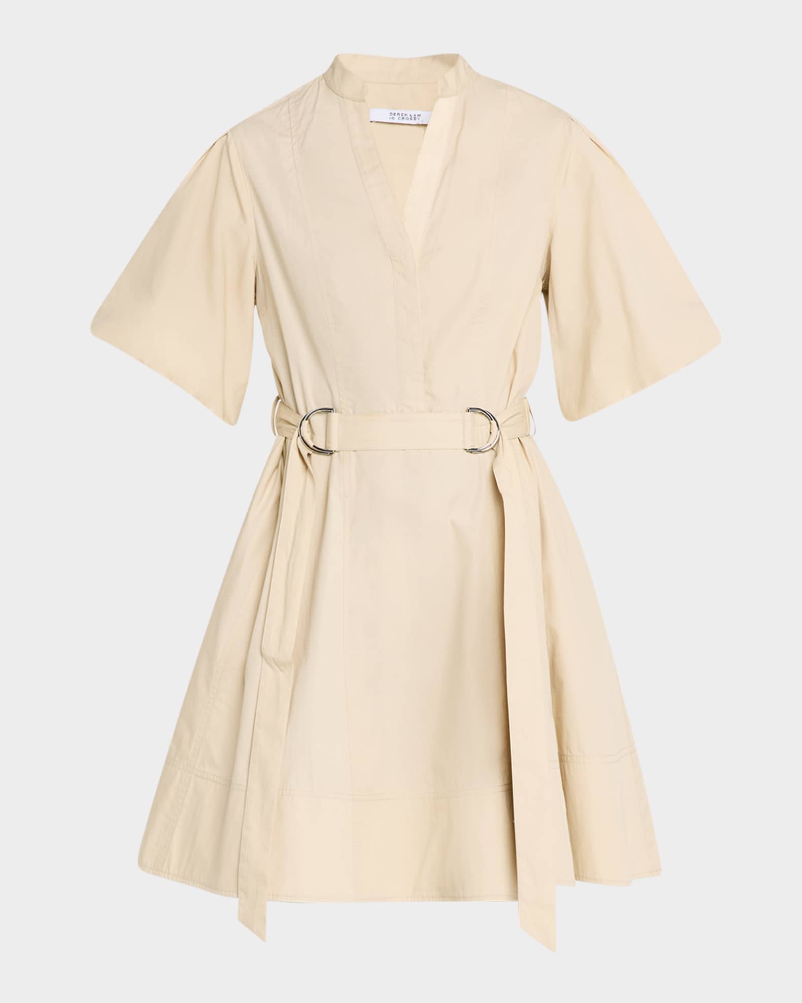 Bennett Balloon-Sleeve Belted Dress 0